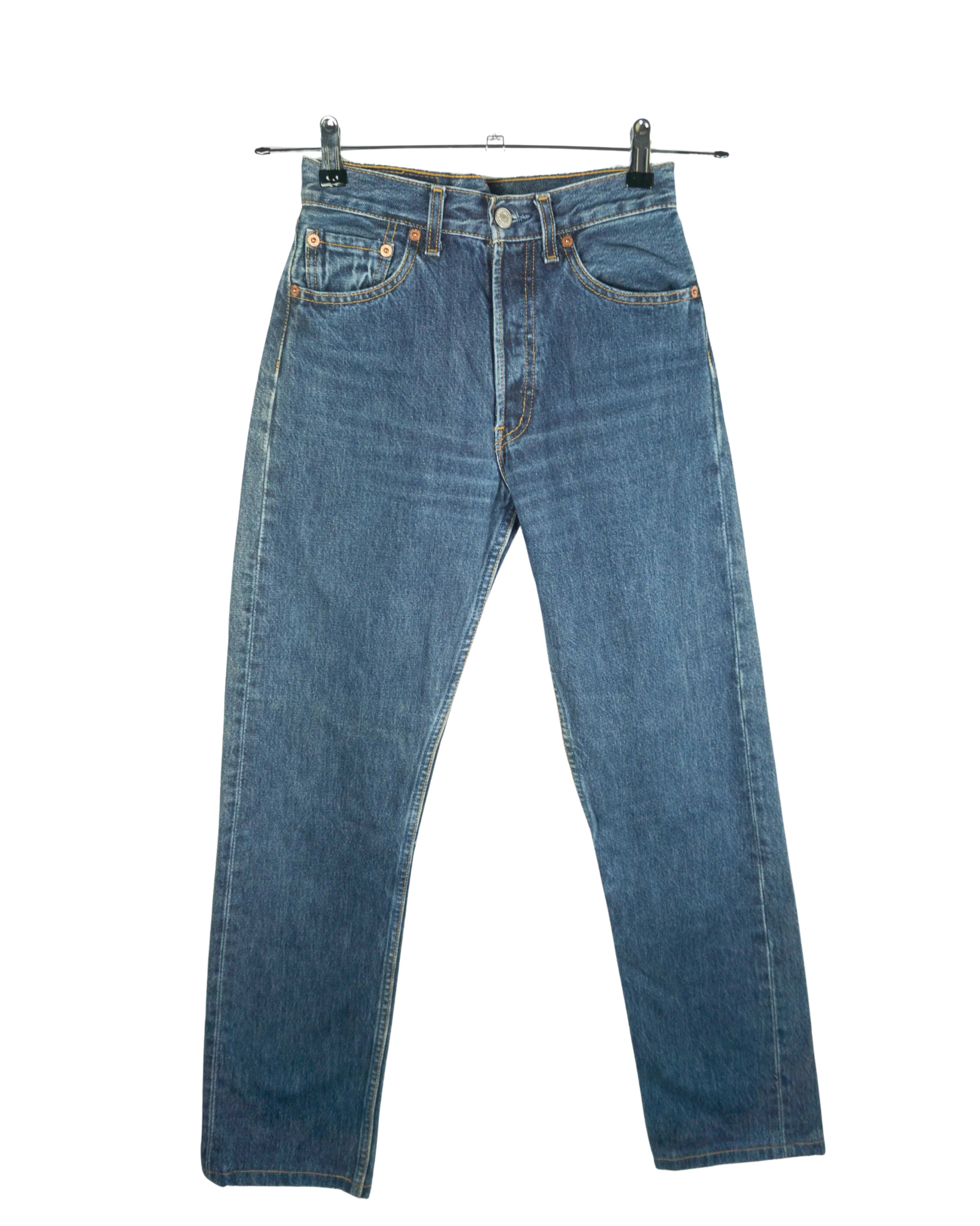 Vaqueros Levi's 501 Azul Medio Vintage 00s — Talla W27