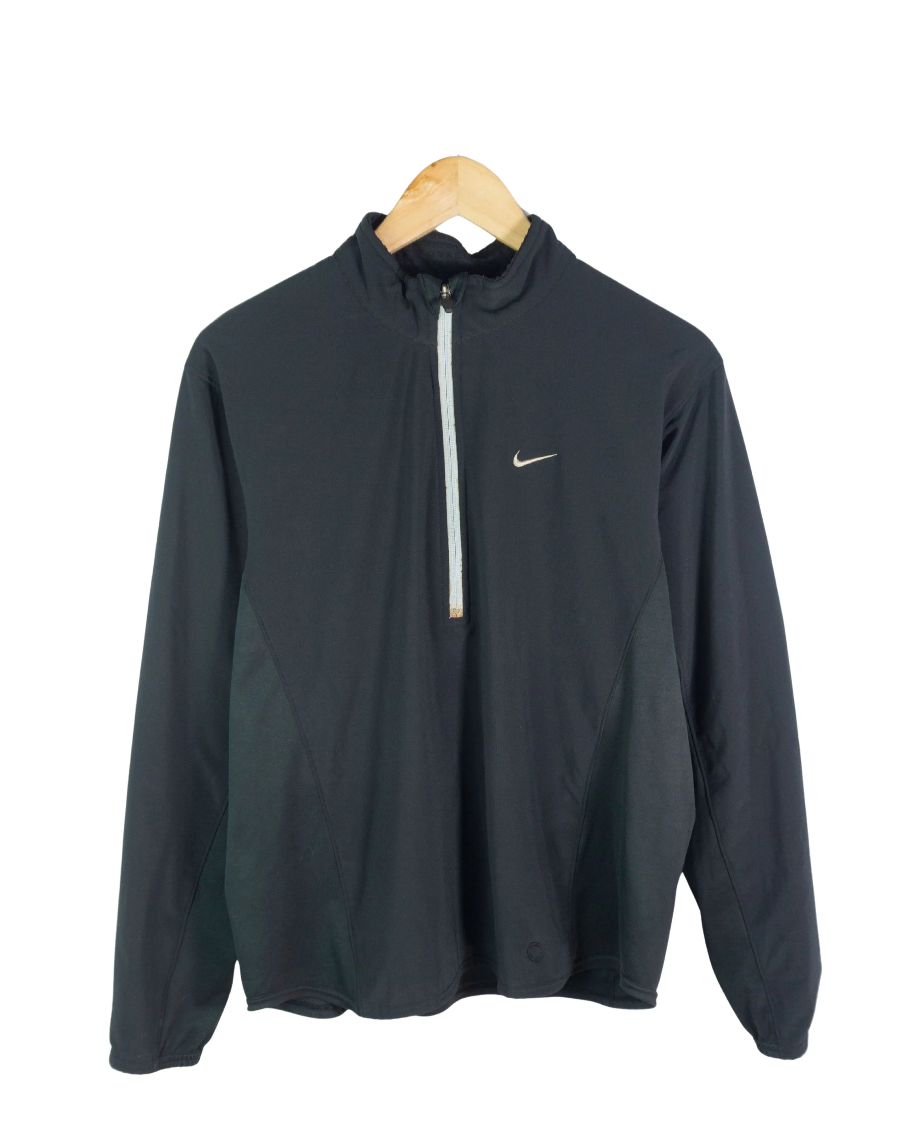 Jersey cortavientos 1/4 zip Nike vintage 00s negro S