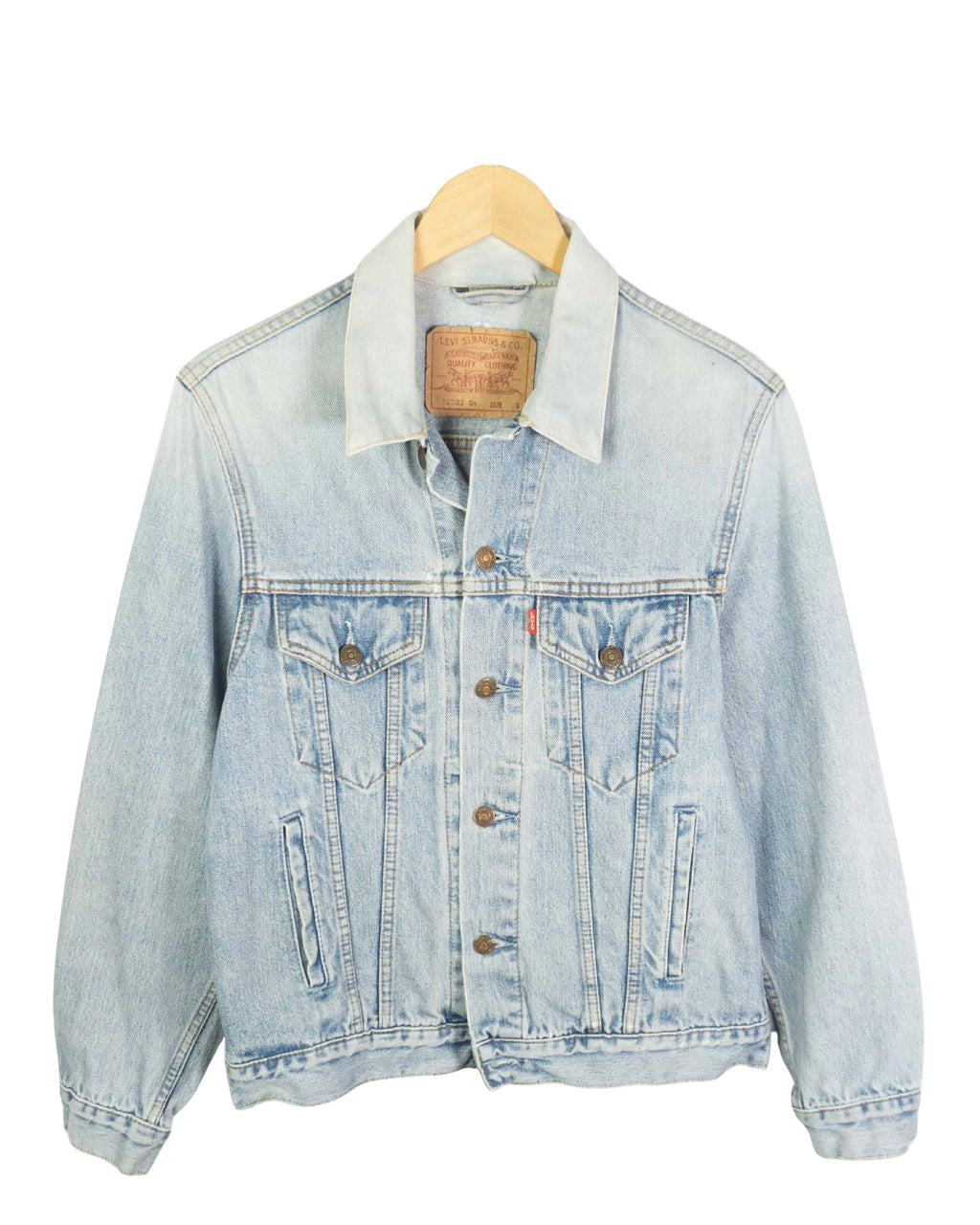Chaqueta Levi's Light Wash Azul Vintage 90s — Talla S