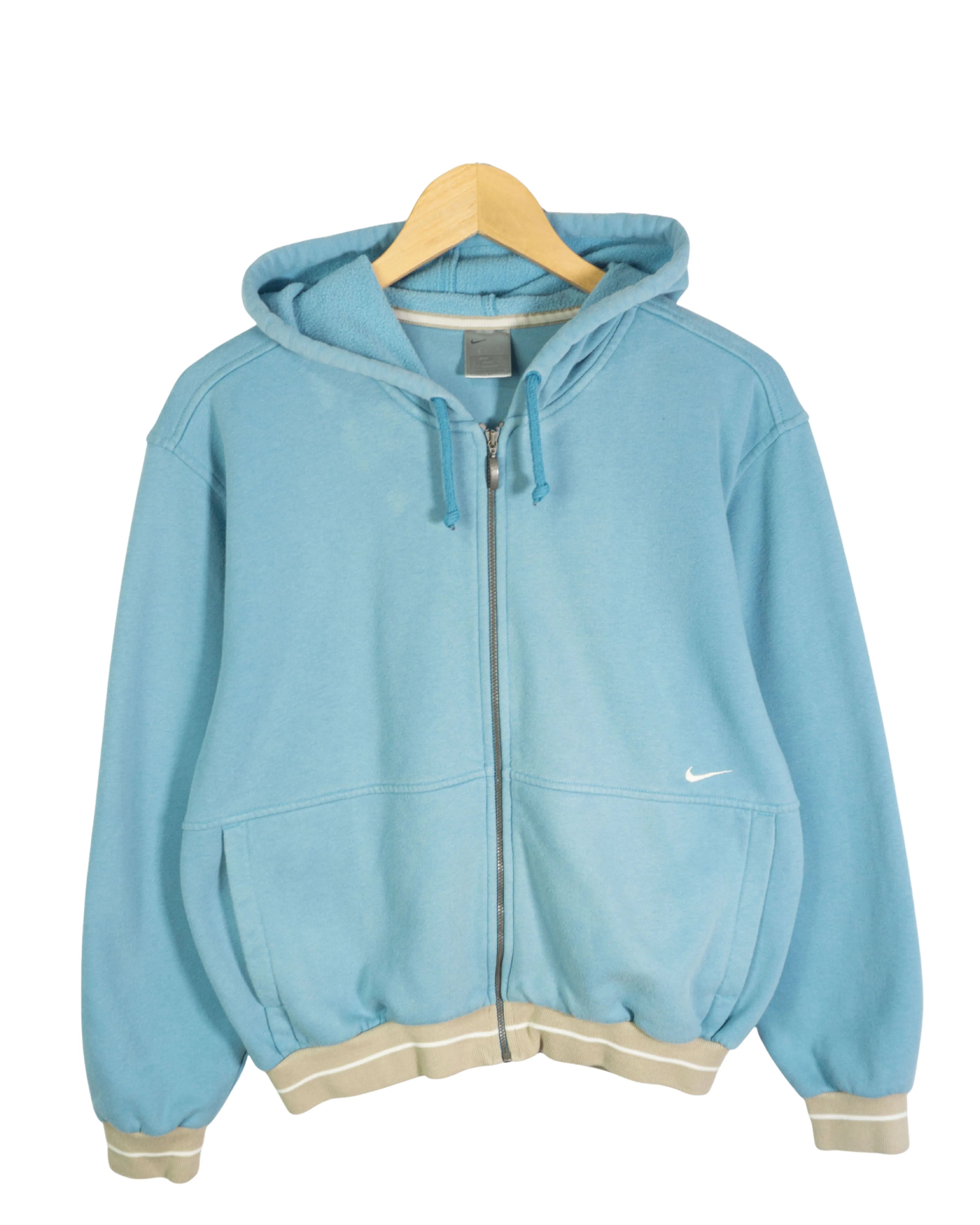 Sudadera Nike Cremallera Azul Celeste vintage 00s Mujer — Talla L