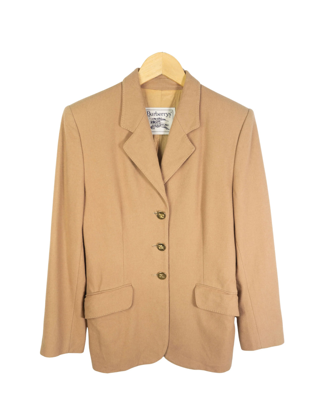 Blazer Burberrys Beige Vintage 90s Mujer — Talla M