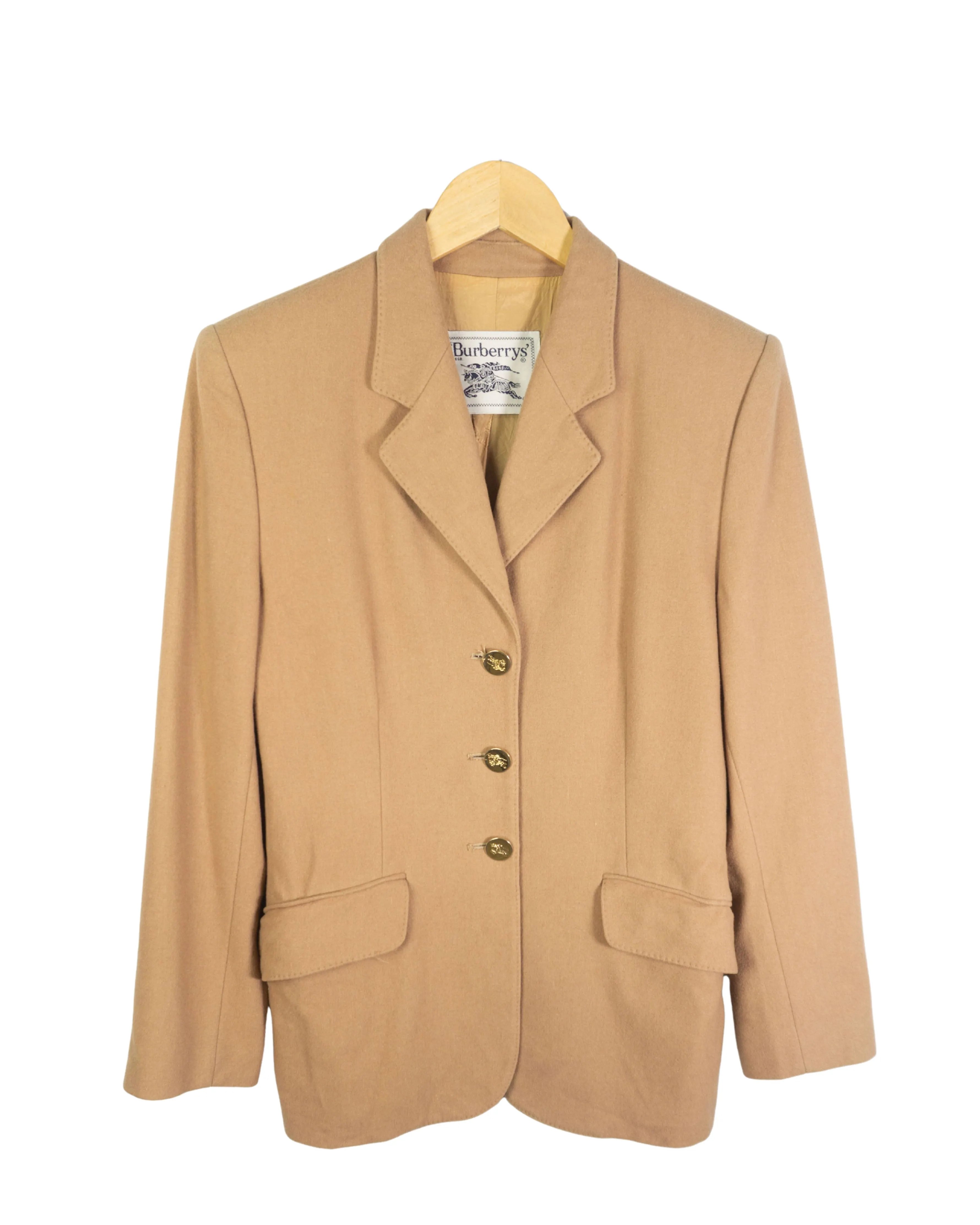 Blazer Burberrys Beige Vintage 90s Mujer — Talla M