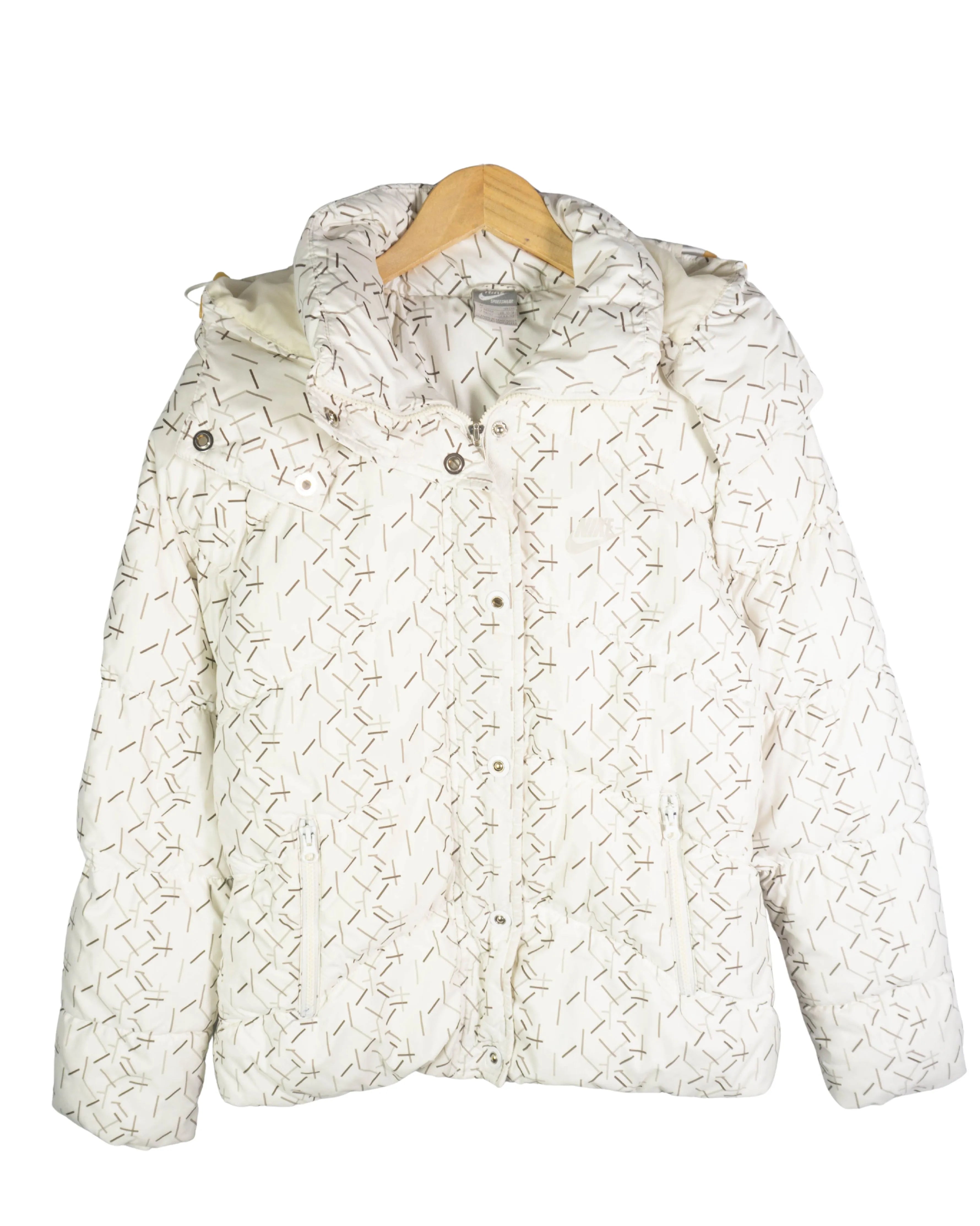 Abrigo de plumas Nike blanco S