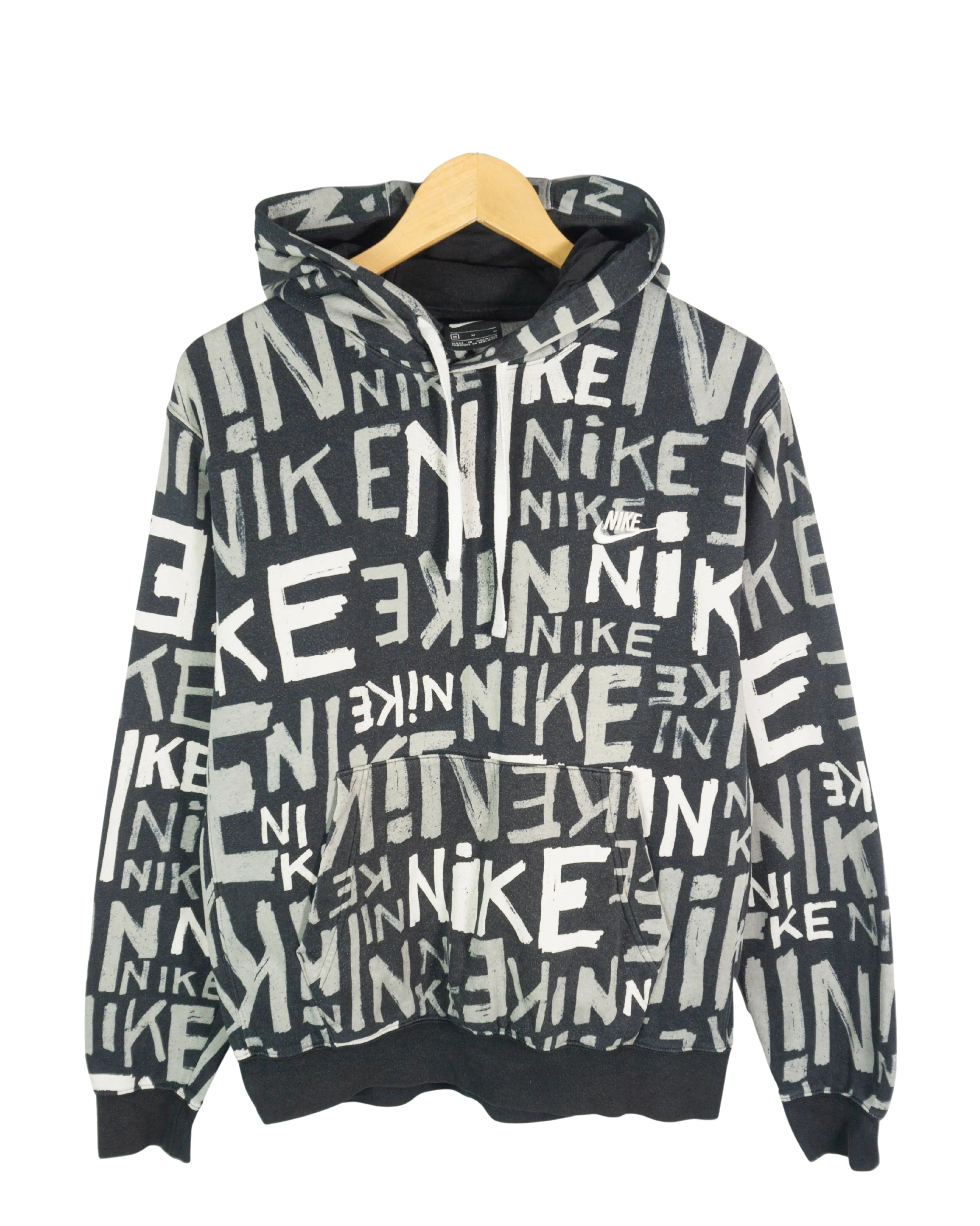 Sudadera con cremallera estampada Nike gris/negro M