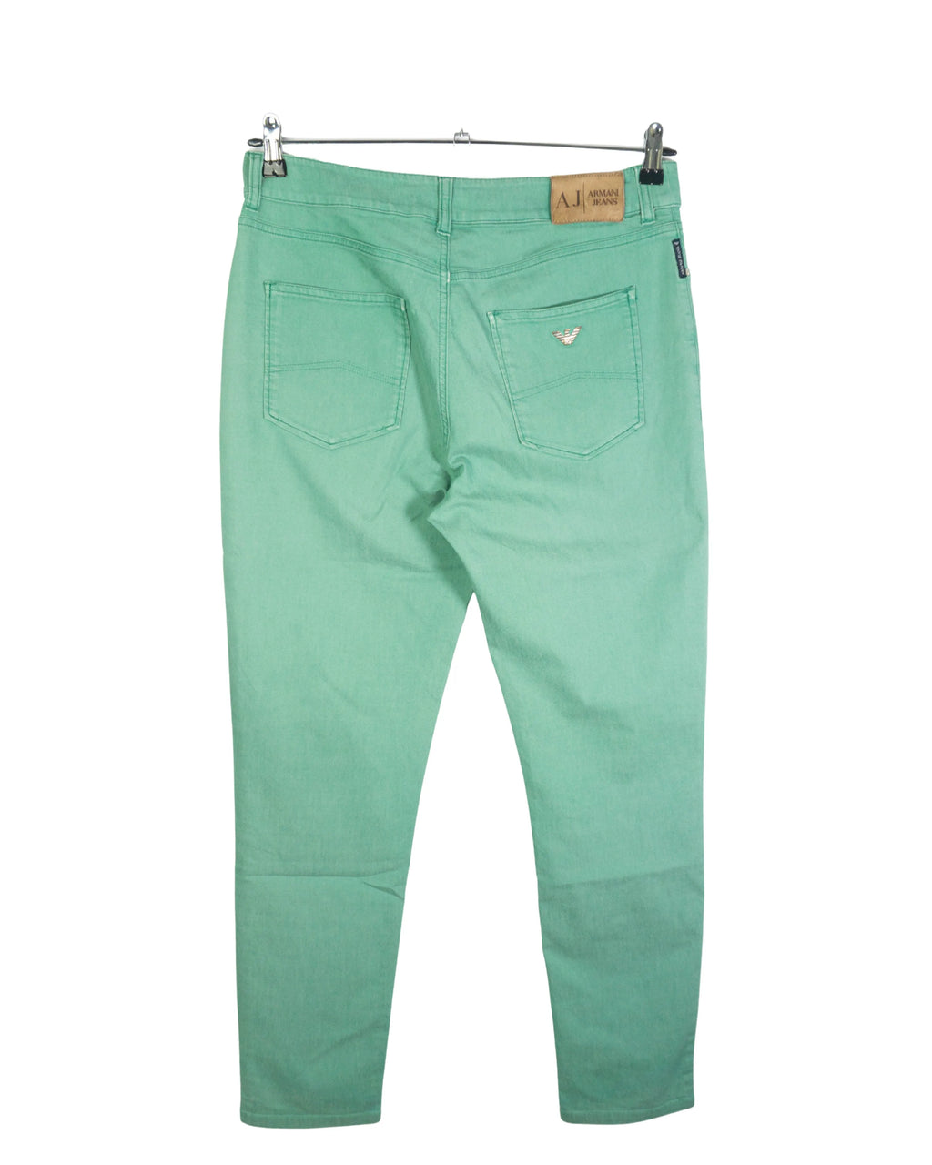 Vaqueros Armani Jeans Pitillo Verde Menta mujer — Talla 33
