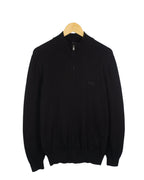 Jersey Hugo Boss Media Cremallera Negro — Talla XL