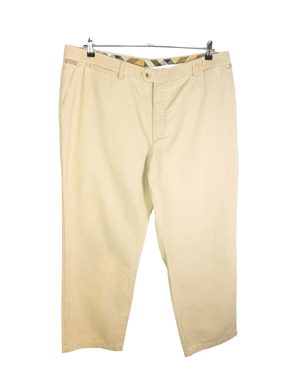 Pantalones Burberry London Beige Vintage 90s — Talla 54