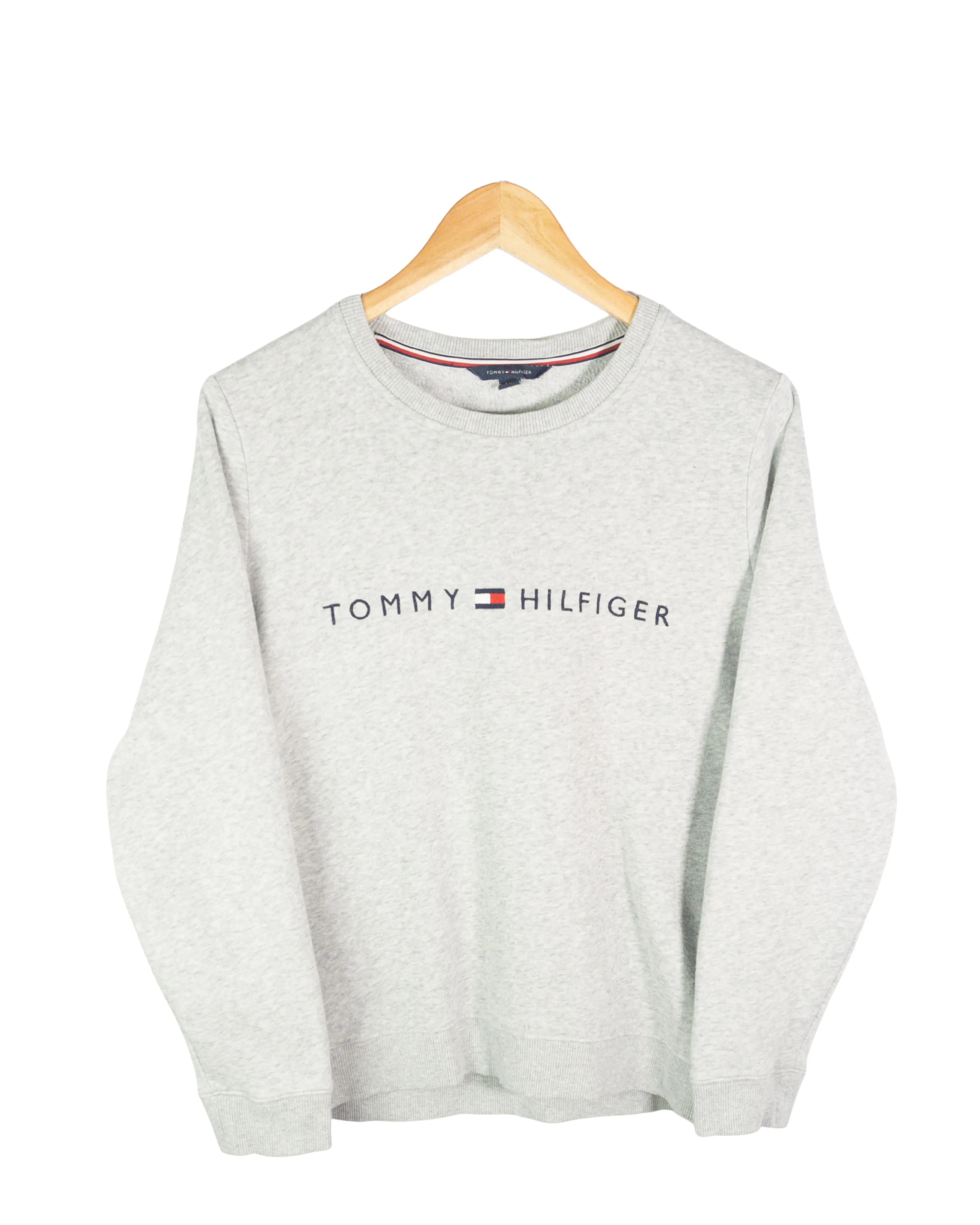 Sudadera bordado Tommy Hilfiger gris S