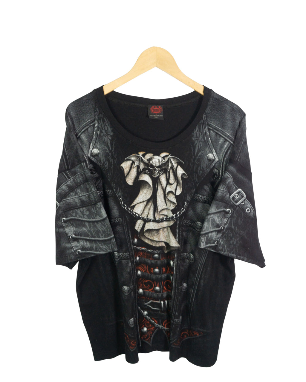 Camiseta Spiral Direct Gótica Negra — Talla 3XL