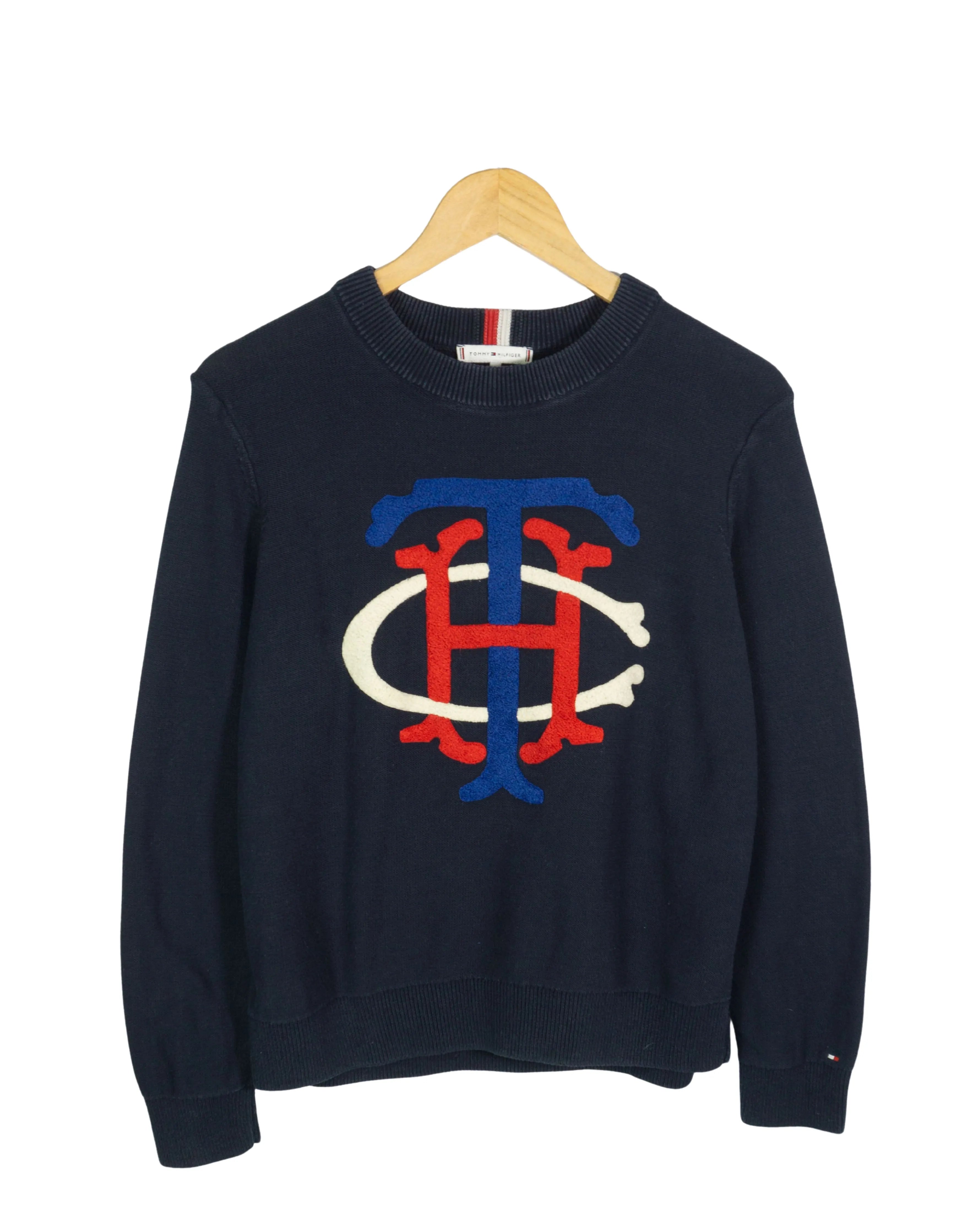 Jersey Tommy Hilfiger Monograma TH Azul Mujer — Talla L