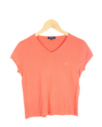 Camiseta Burberry London Coral Cuello Pico Mujer — Talla 44