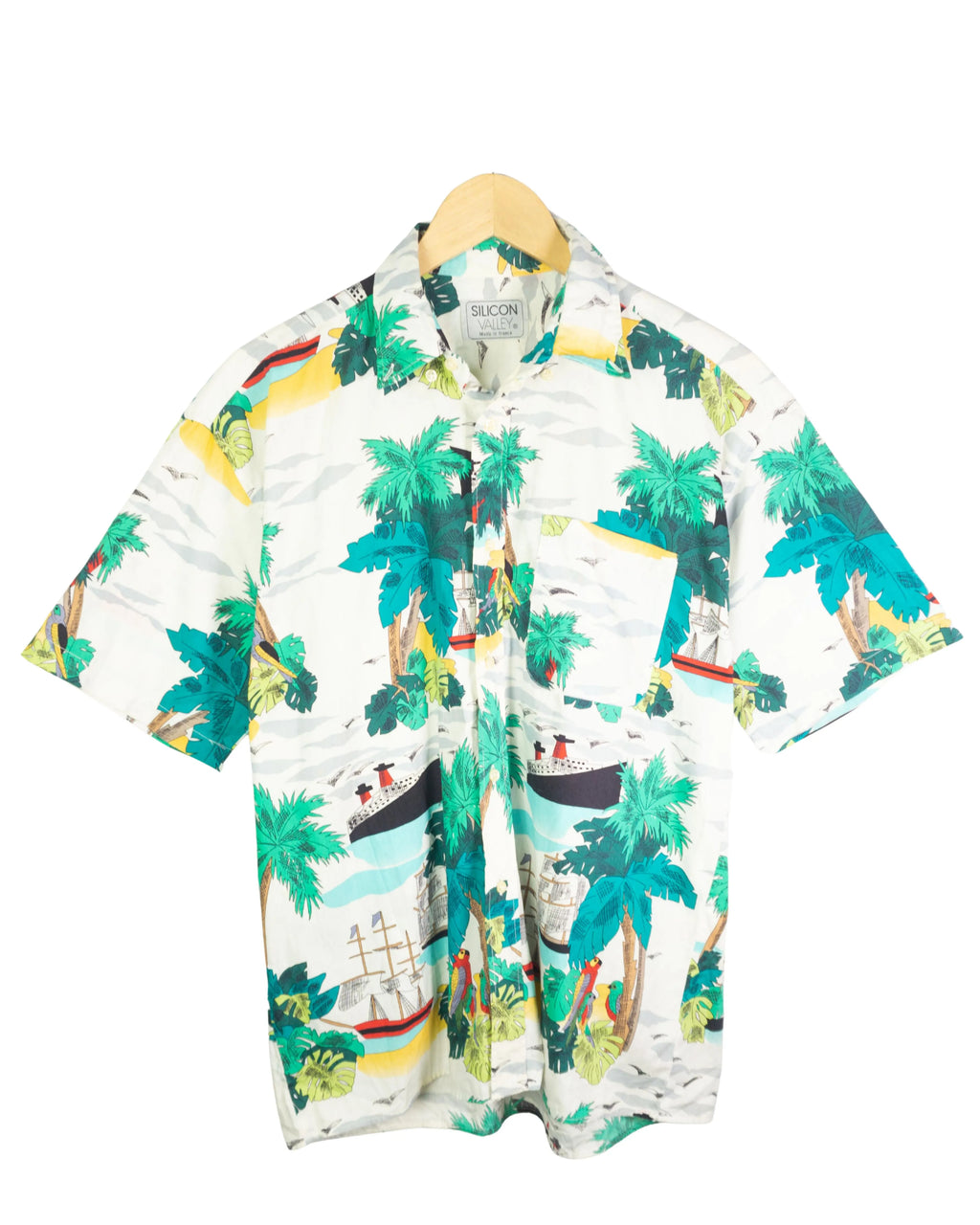Camisa Silicon Valley Hawaiana Tropical Vintage 90s — 38