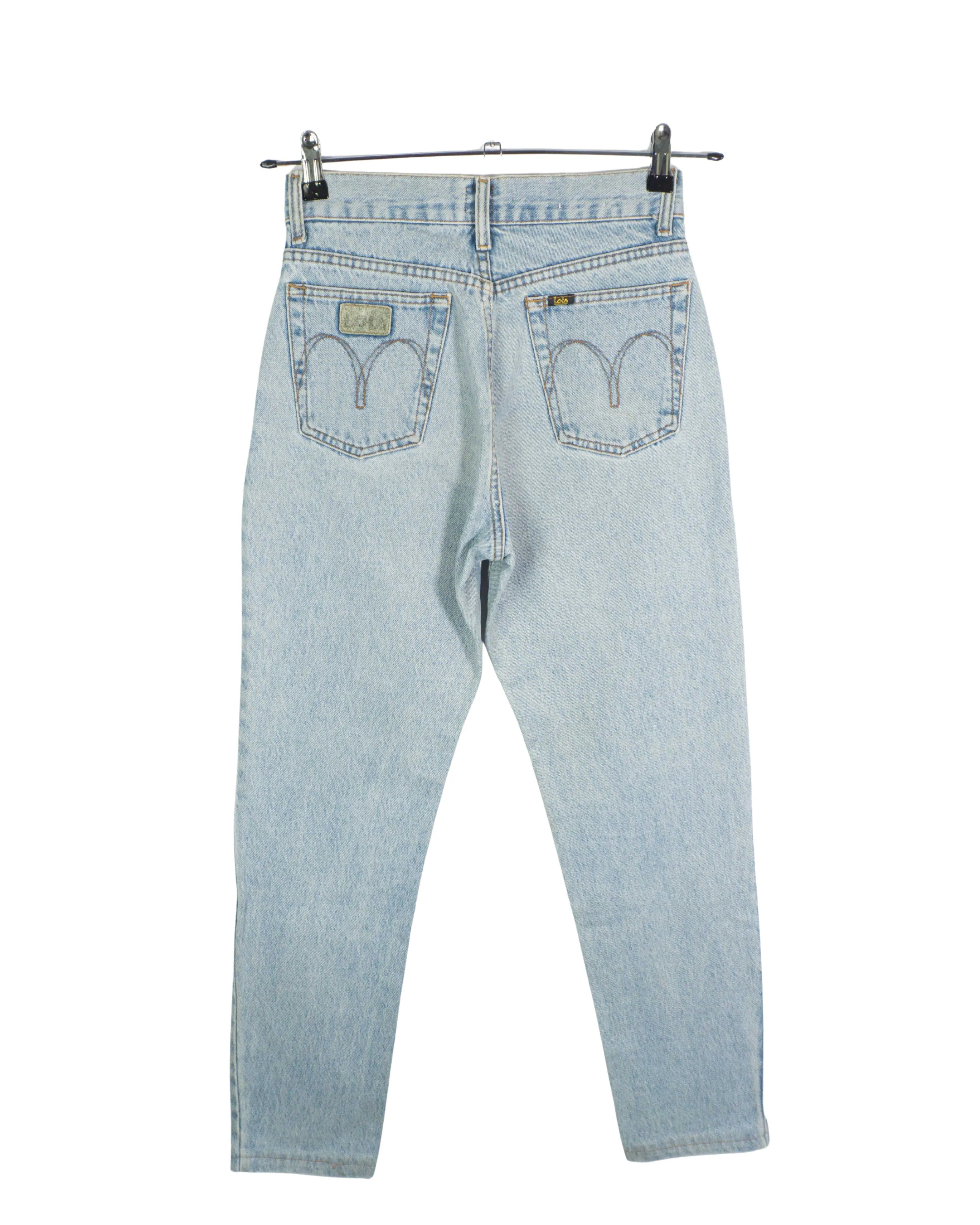 Jeans Lois Denim Claro Tiro Alto Vintage 90s — Talla 37