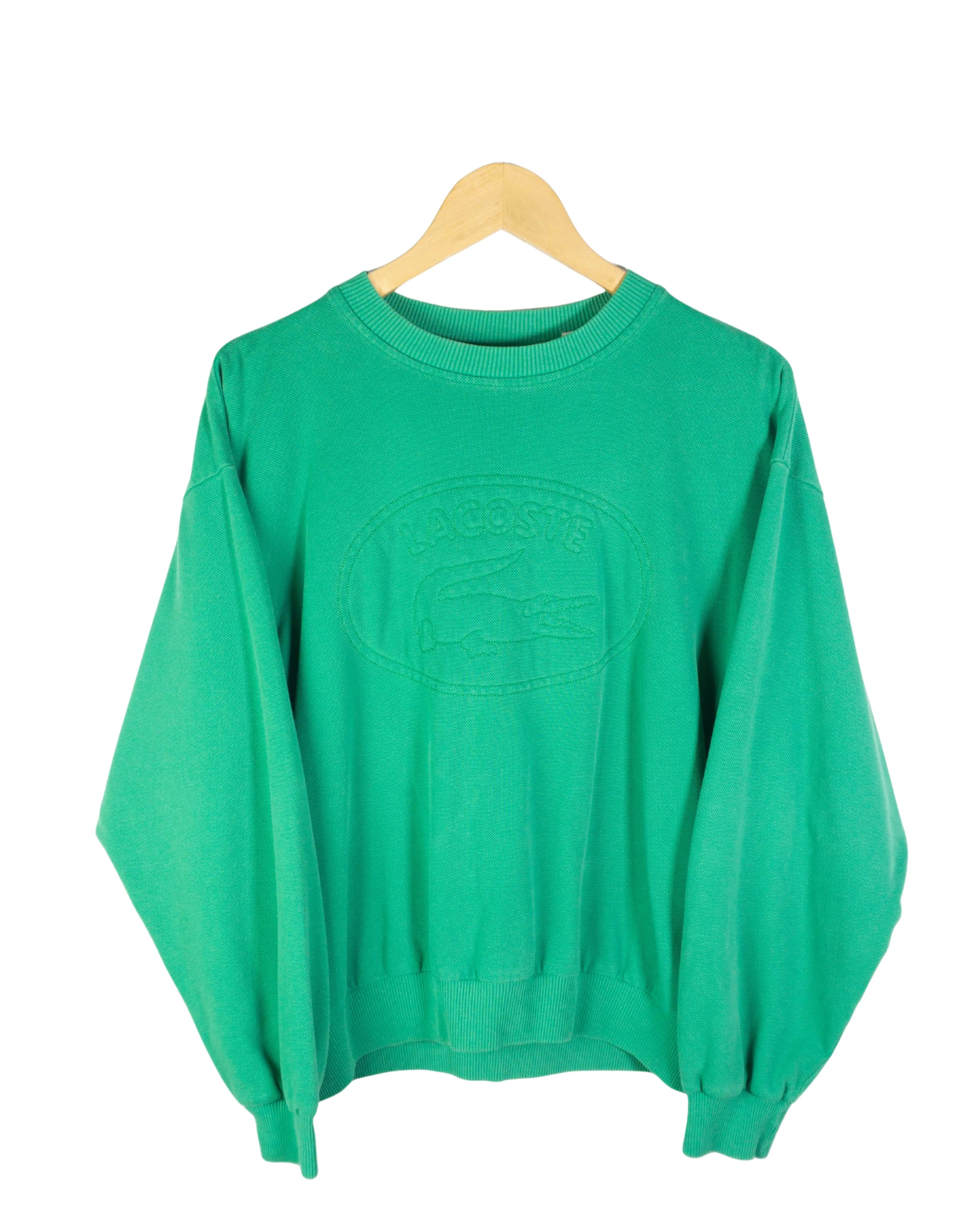 Sudadera Lacoste vintage 90s verde M