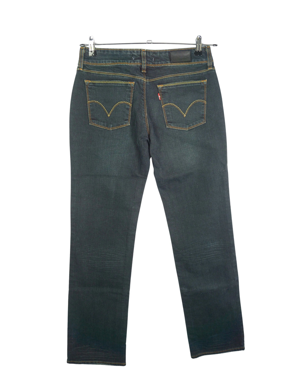 Vaqueros Levis 570 Straight Fit Azul Oscuro mujer — Talla W31