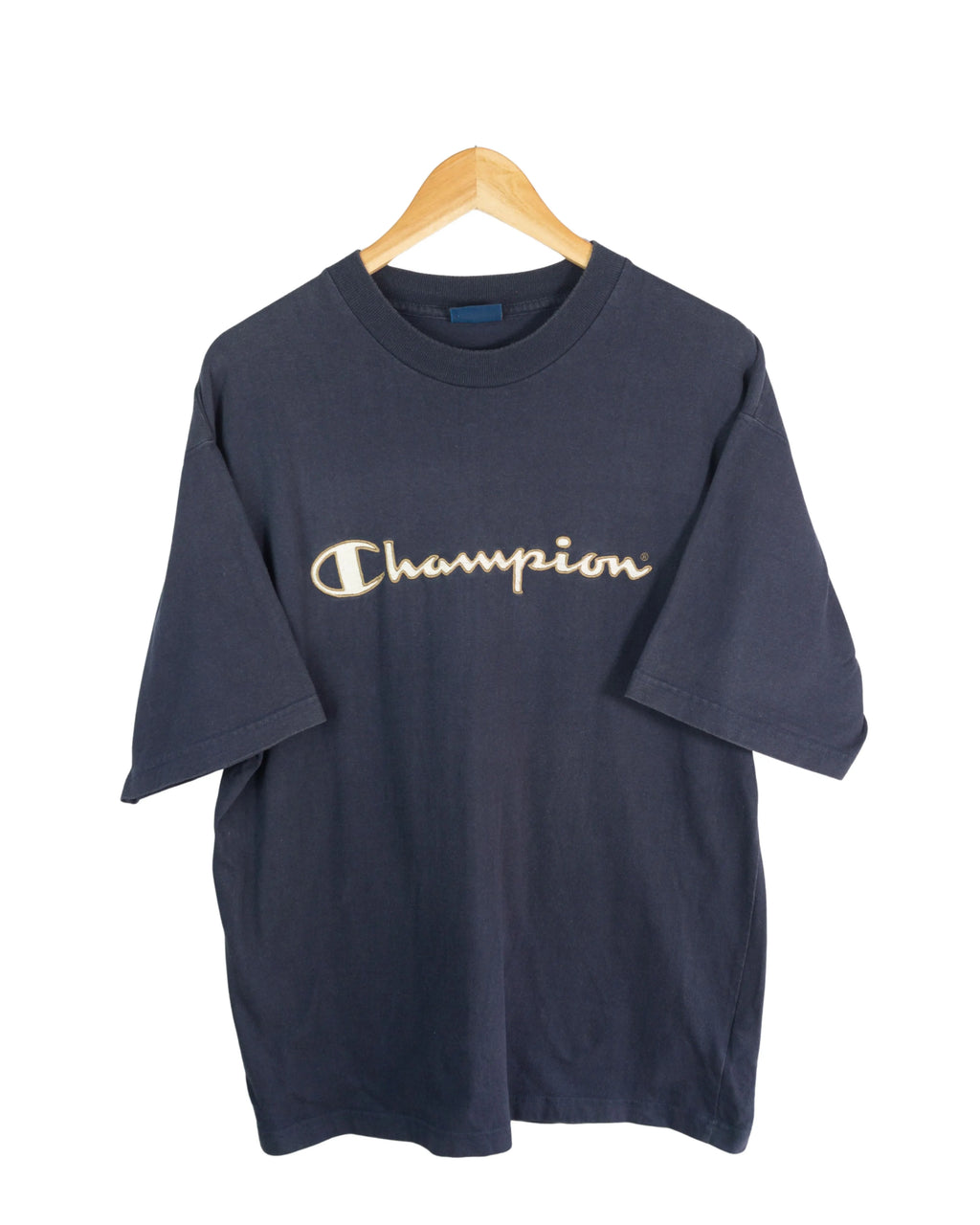 Camiseta bordado Champion vintage azul marino XL