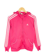 Sudadera cremallera Adidas Vintage 00s rosa 3 rayas mujer — Talla S
