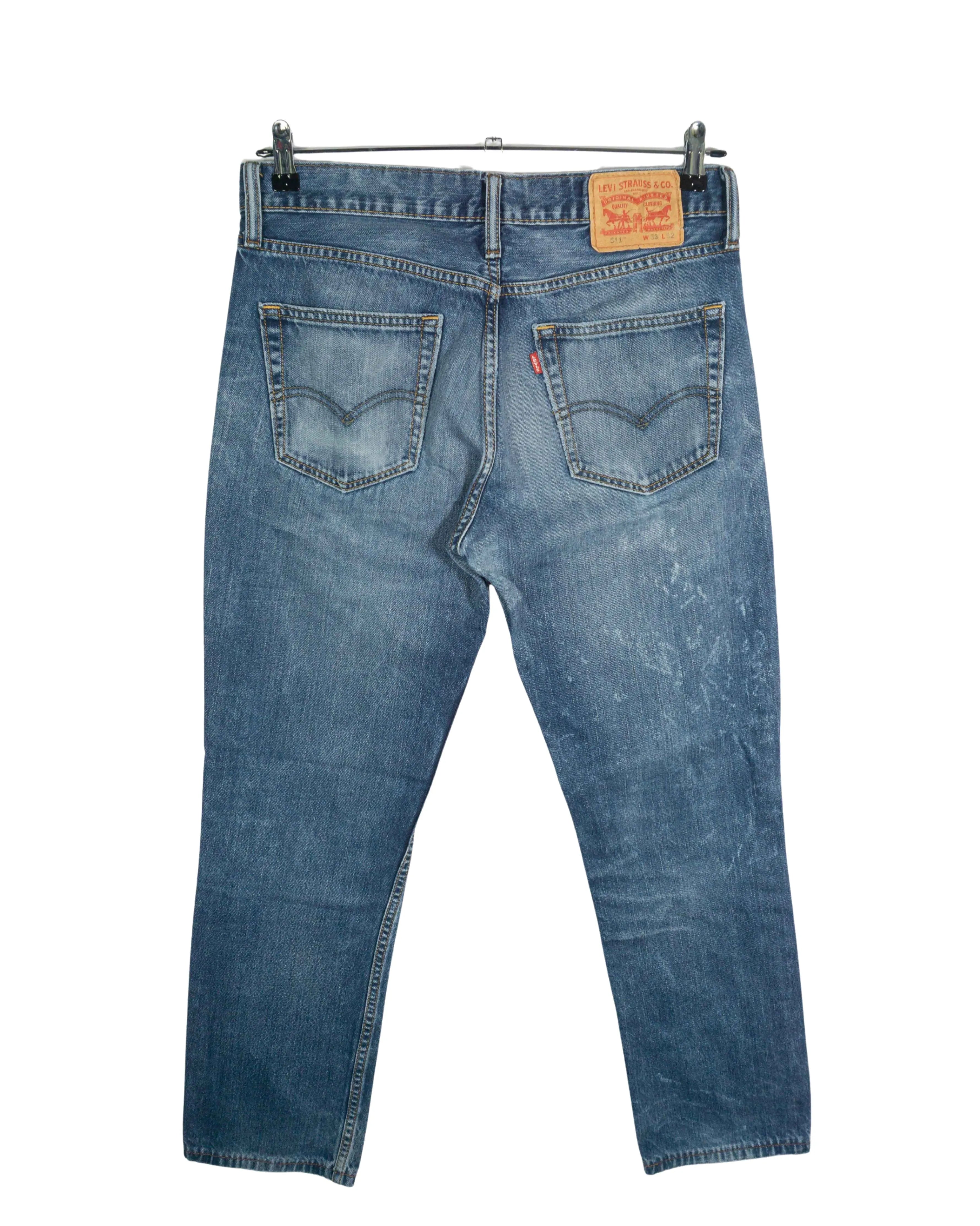Jeans Levi's 511 Slim Azul Lavado — Talla W33