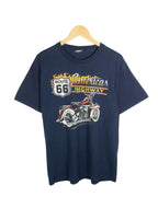 Camiseta Route 66 Americas Highway Azul Marino Vintage — Talla L