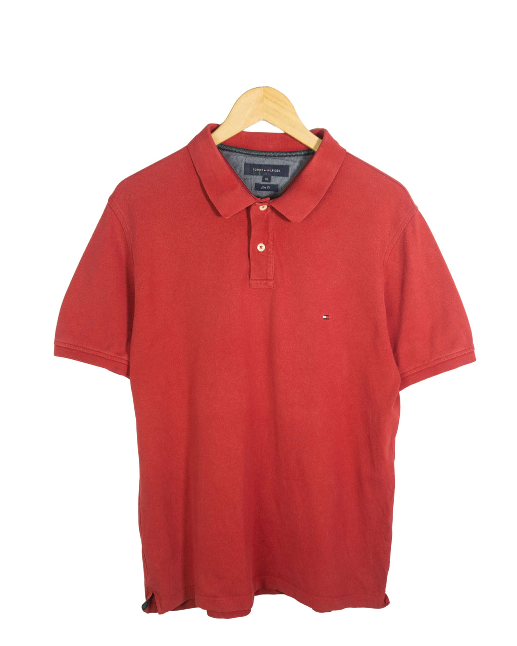 Polo Tommy Hilfiger Rojo Slim Fit — Talla XL