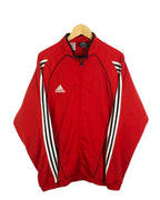 Chaqueta Adidas Roja 3 Bandas Vintage 00s — Talla XL
