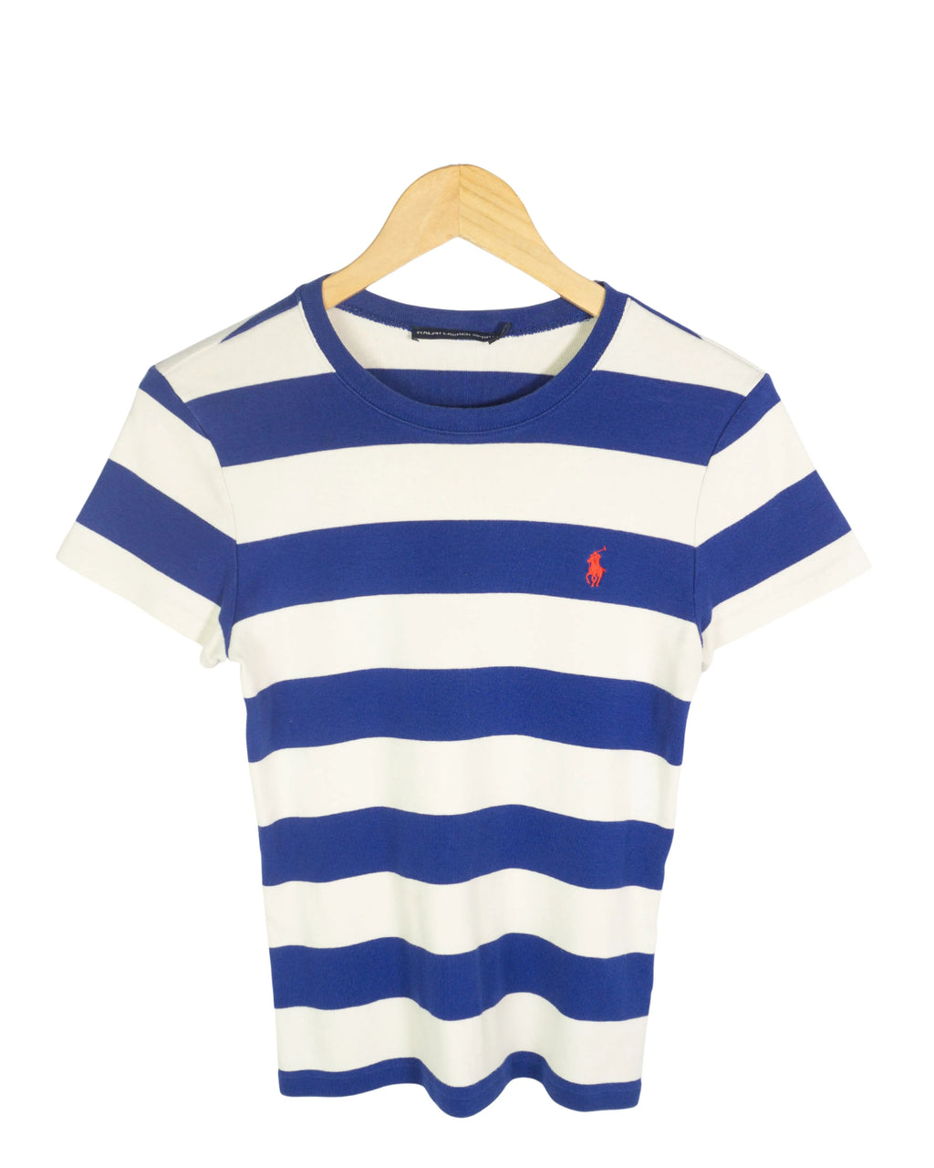 Camiseta Ralph Lauren Sport Rayas Azul Mujer — Talla L