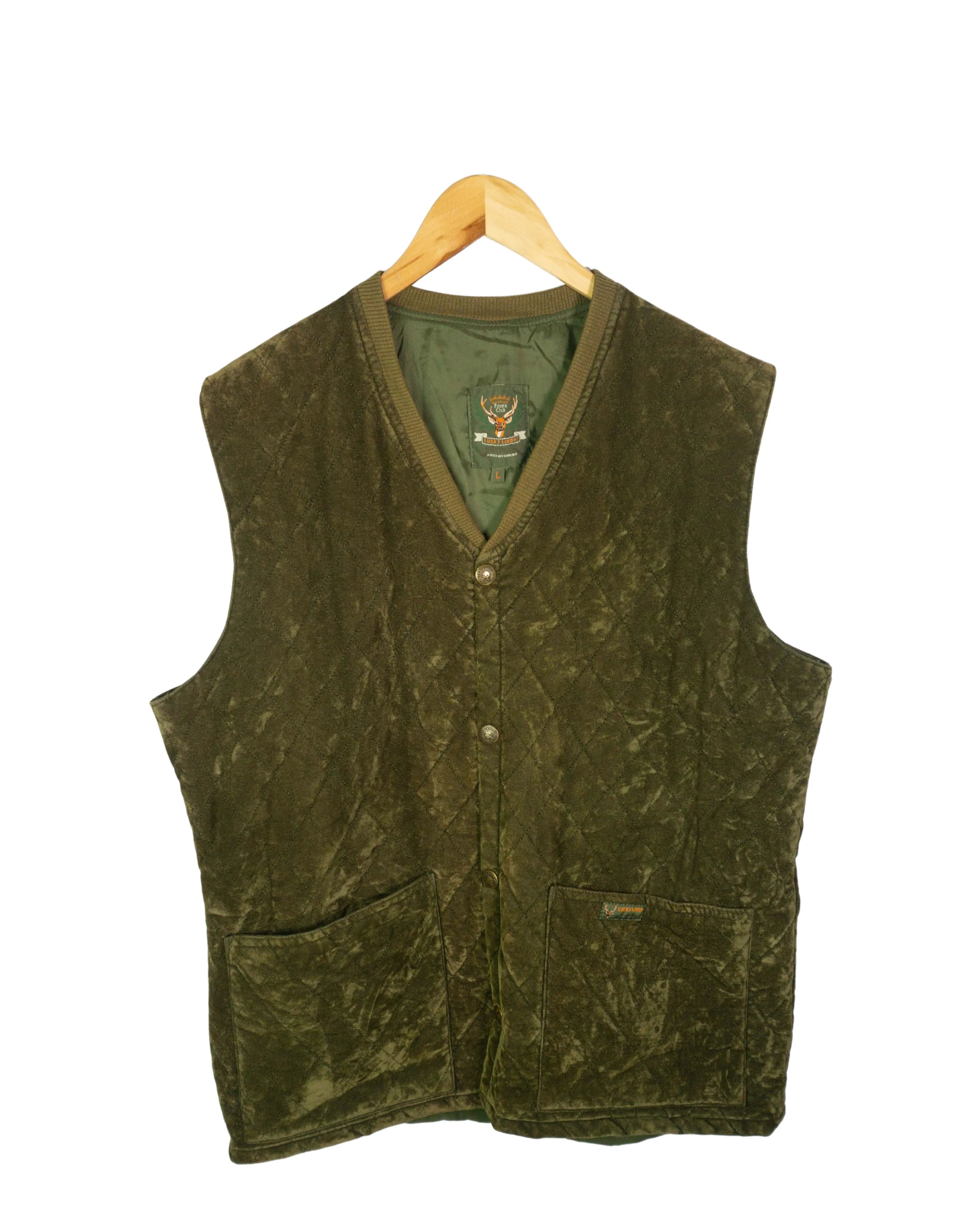 Chaleco de ante vintage 90s marrón L