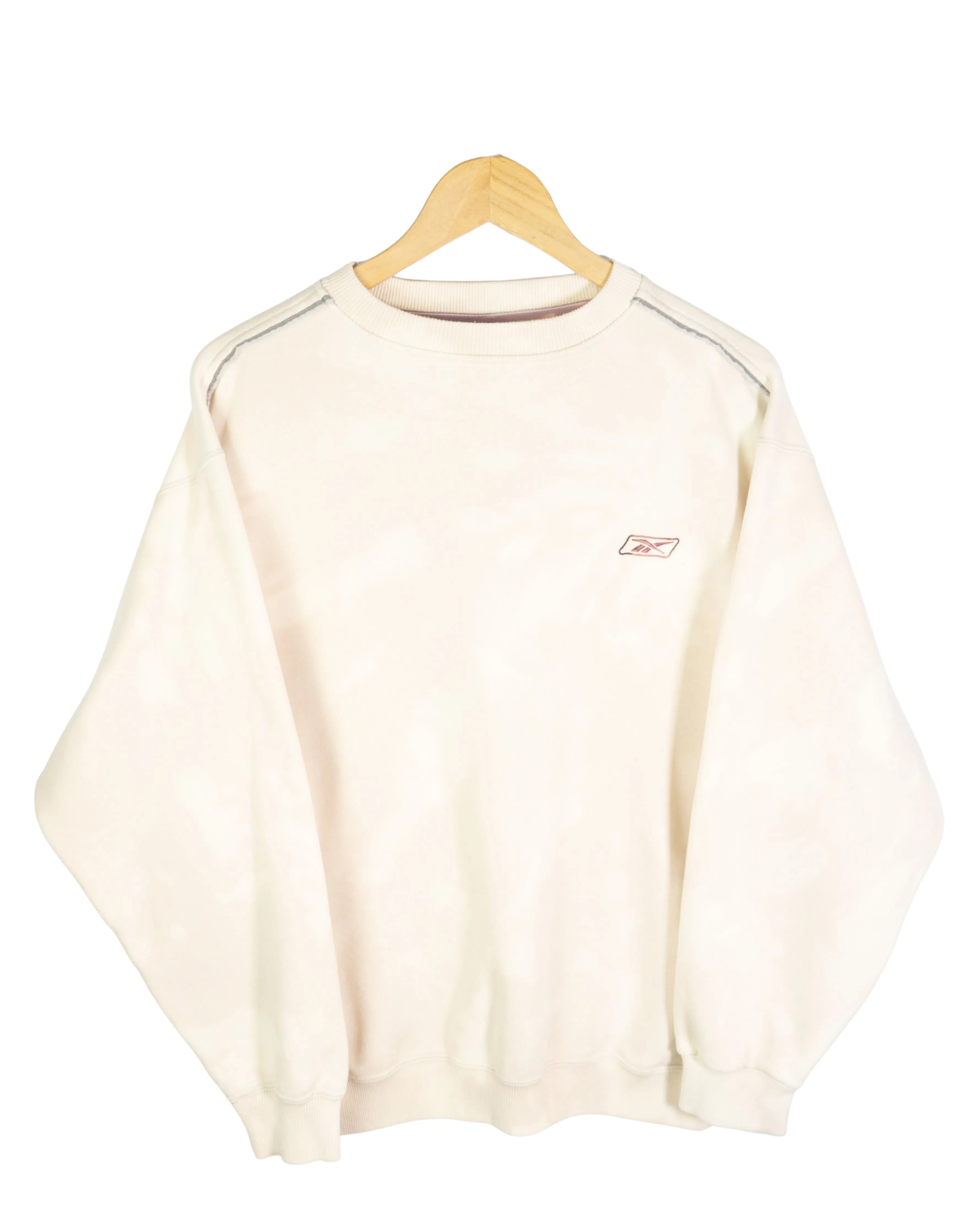 Sudadera Reebok Vintage 00s tie-dye crema logo bordado — Talla M