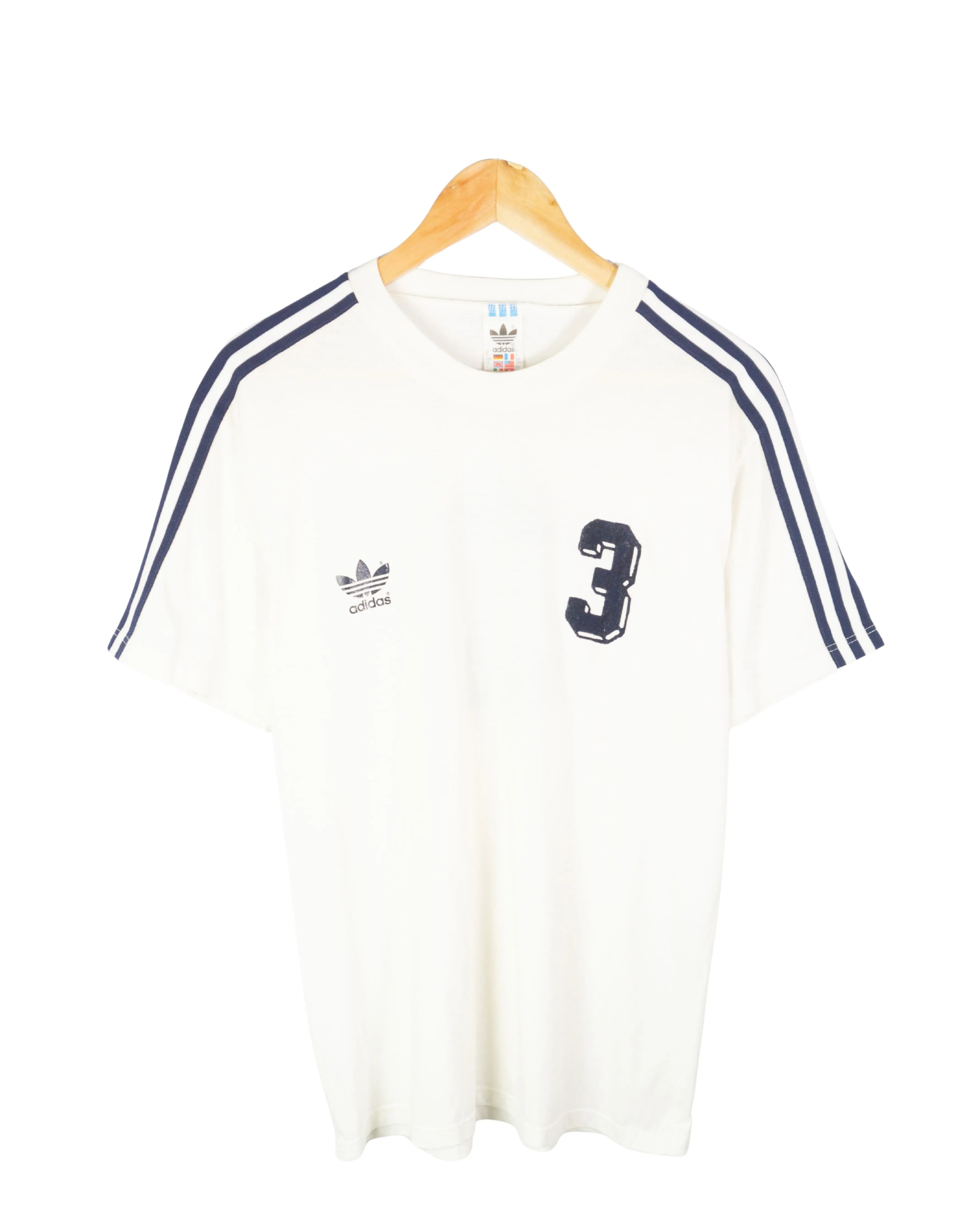 Camiseta Adidas Originals Tres Bandas Vintage 90s — Talla S
