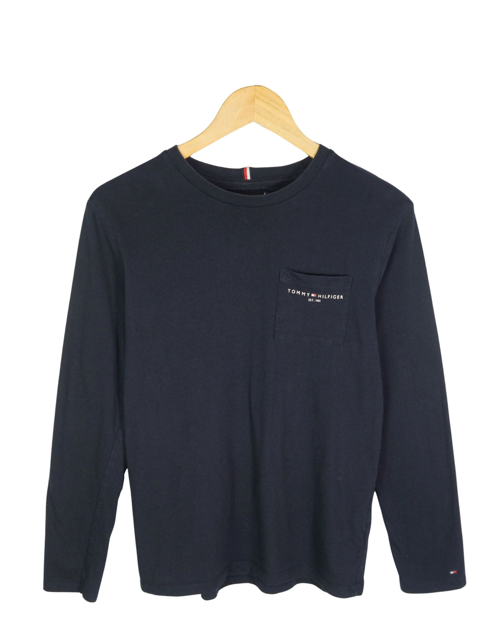 Camiseta Manga Larga Tommy Hilfiger Azul Marino — Talla XS