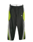 Pantalón Adidas Negro Verde Lima Vintage 00s — Talla L