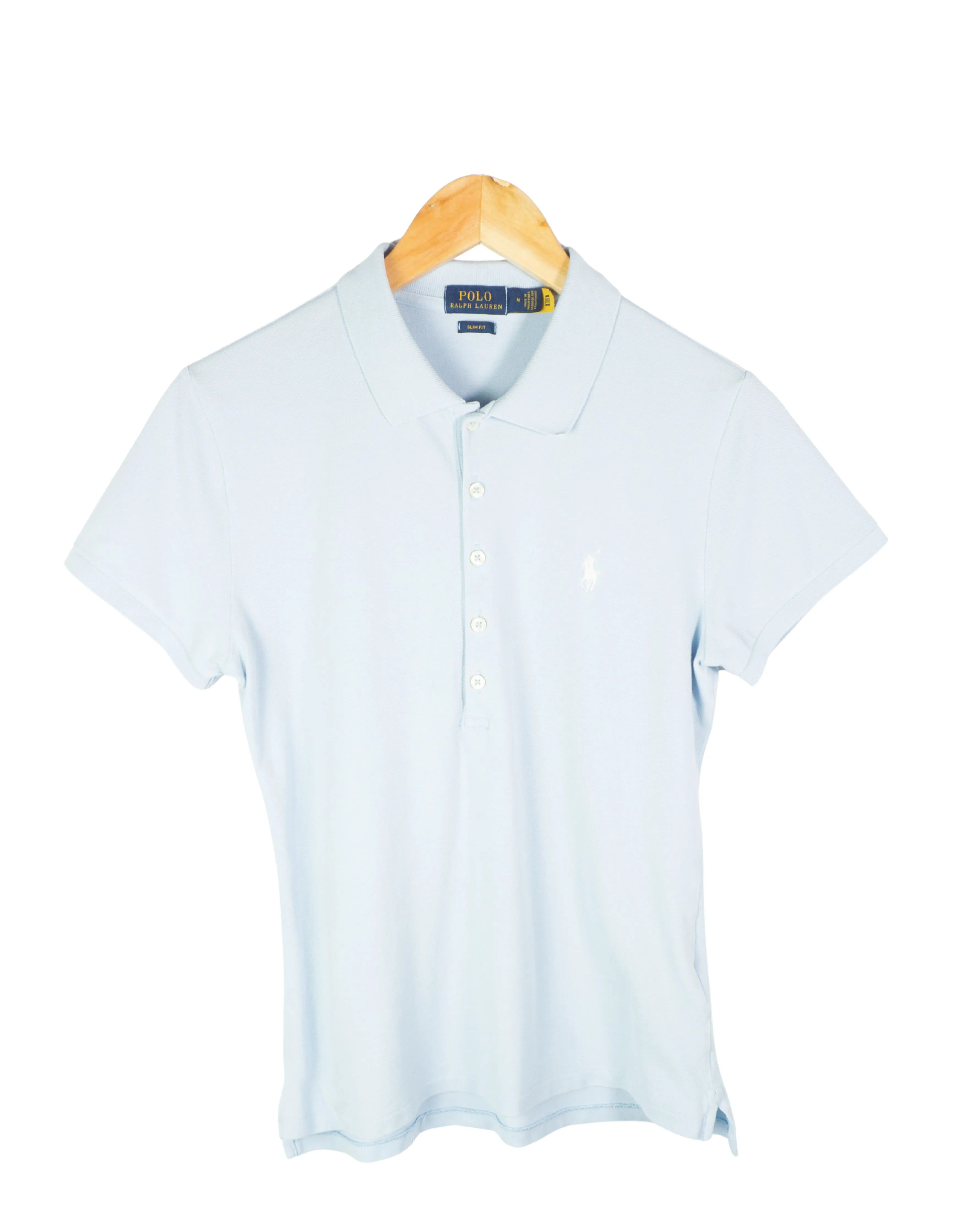 Polo Ralph Lauren Slim Fit Azul Celeste Mujer — Talla M