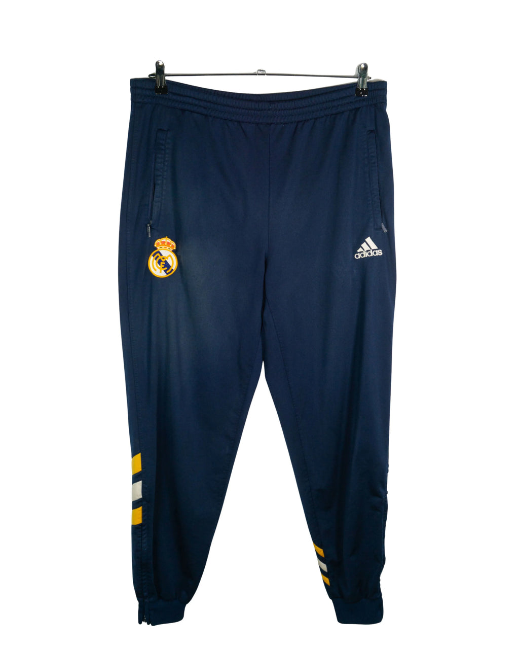 Pantalón Adidas Real Madrid Azul Marino Vintage 90s — Talla XL
