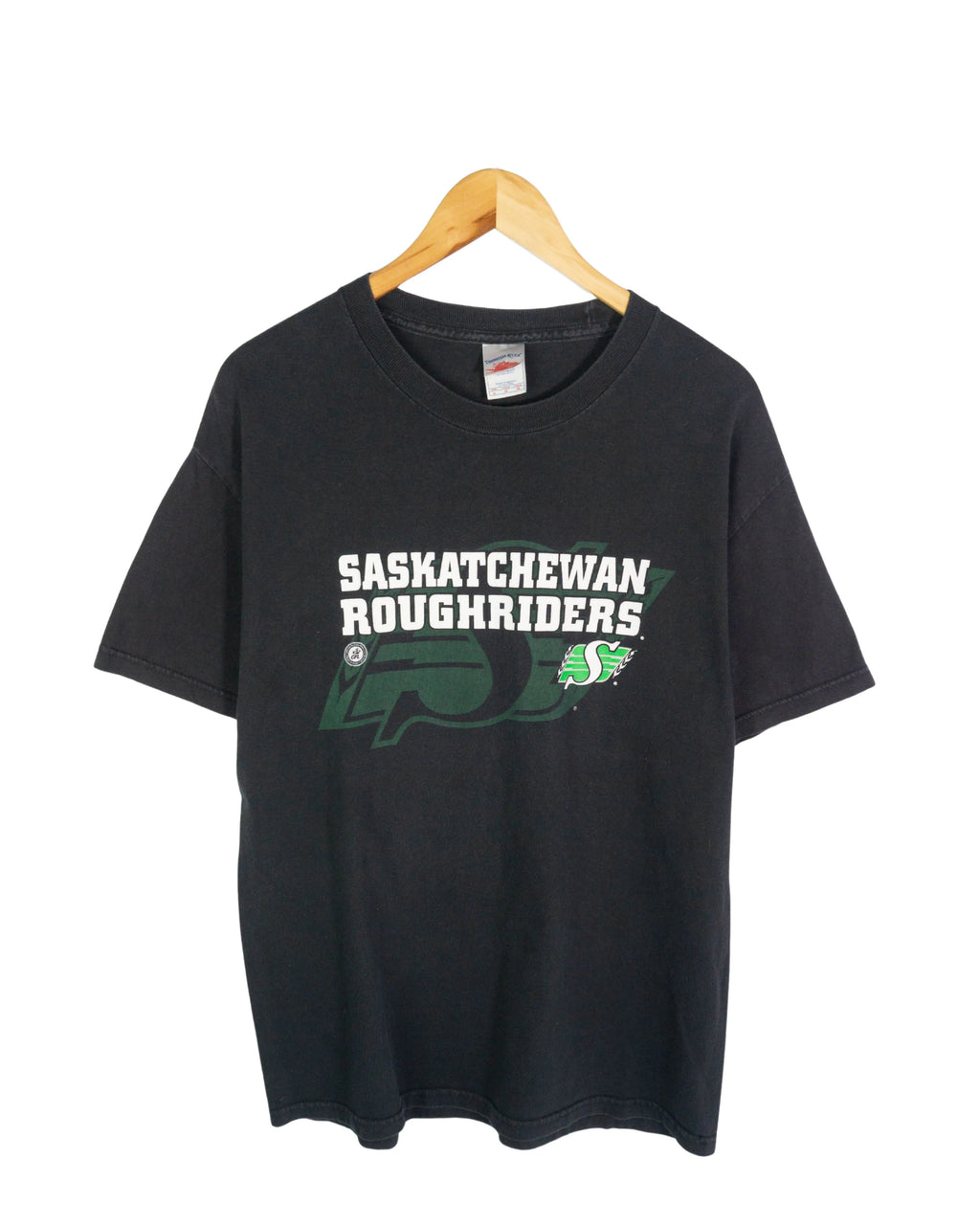 Camiseta Saskatchewan Roughriders CFL Vintage 00s negra — Talla L
