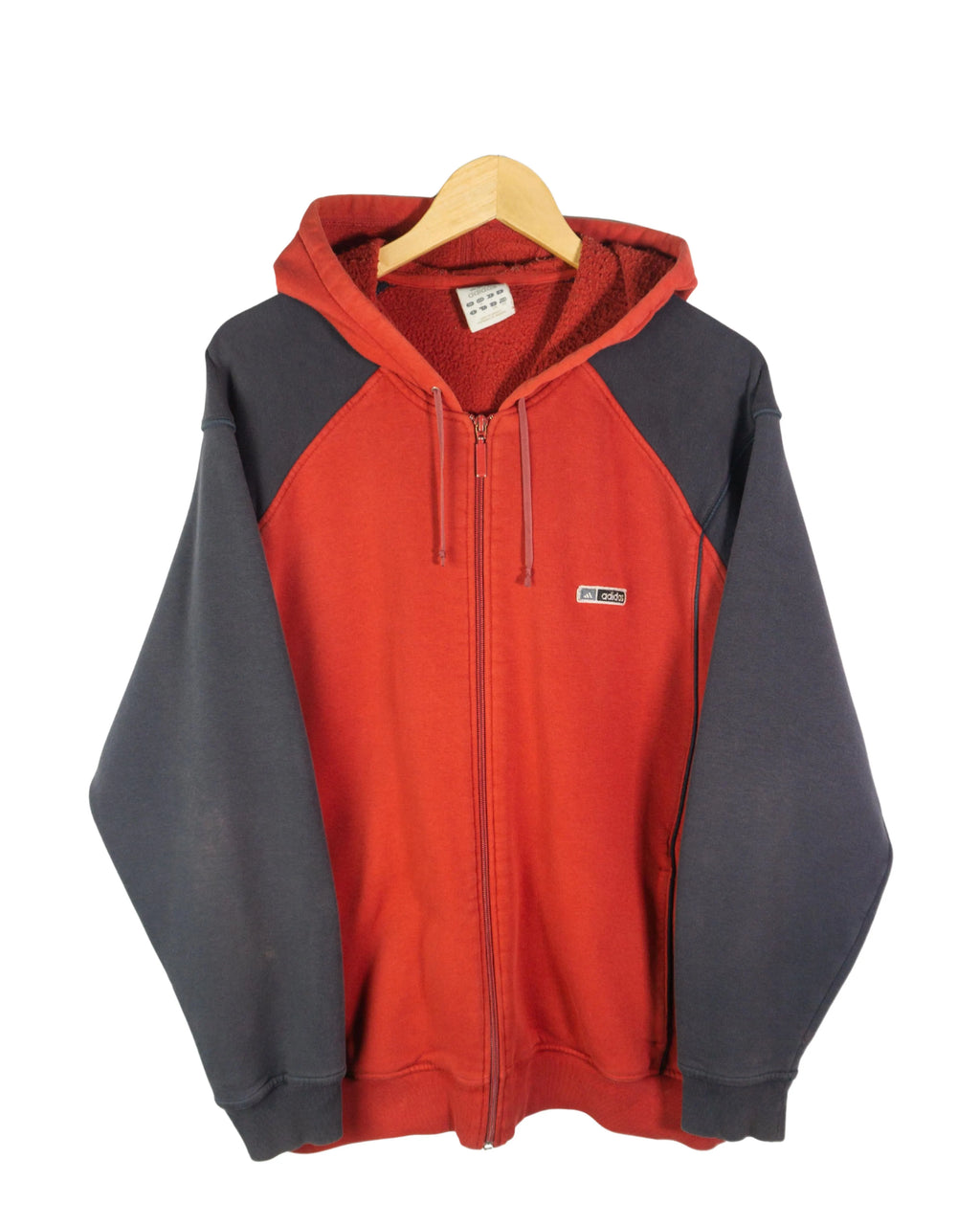 Sudadera con cremallera Adidas vintage 00s roja L