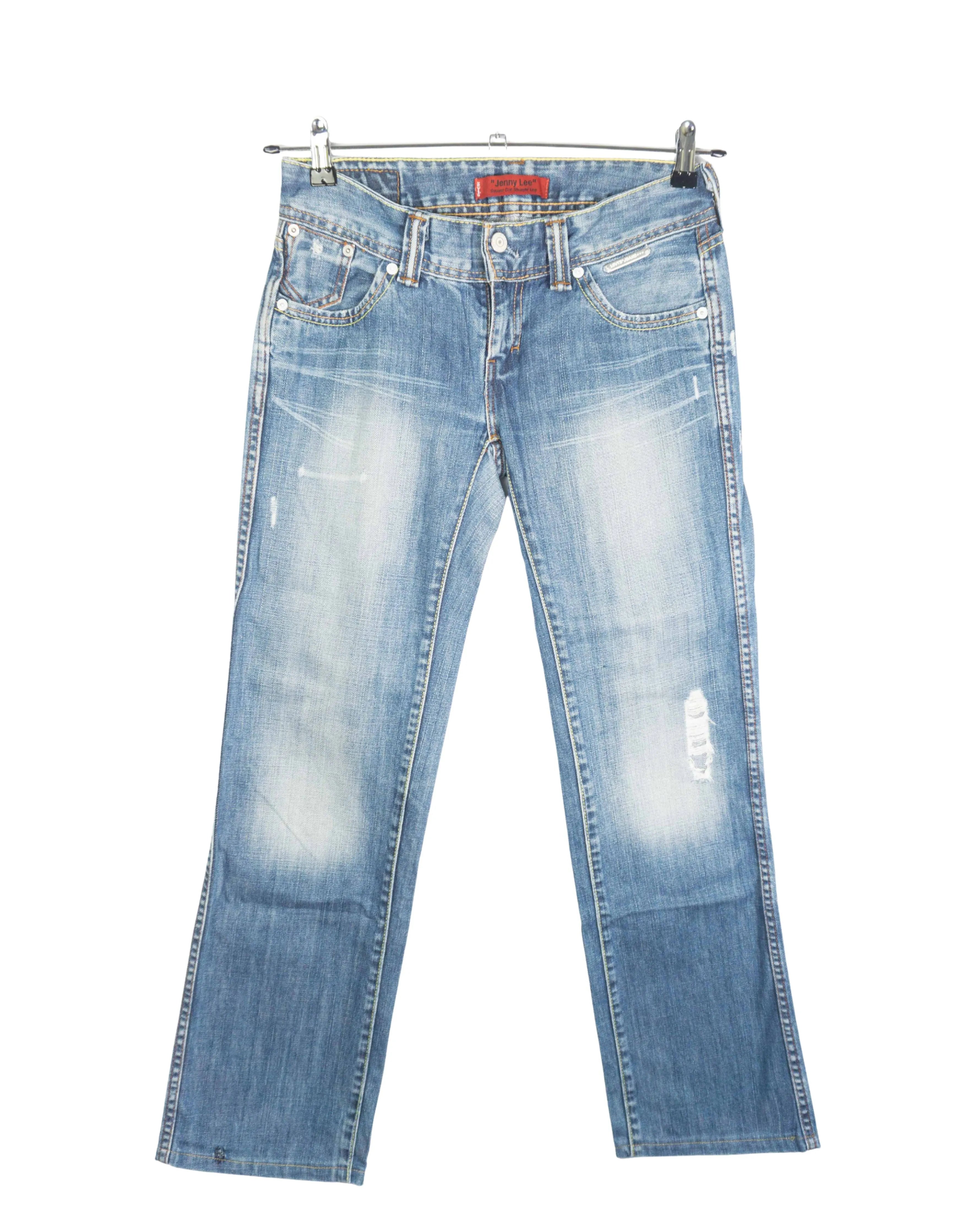 Vaqueros Levis Bootcut Azul Claro Distressed 00s Mujer — Talla W29