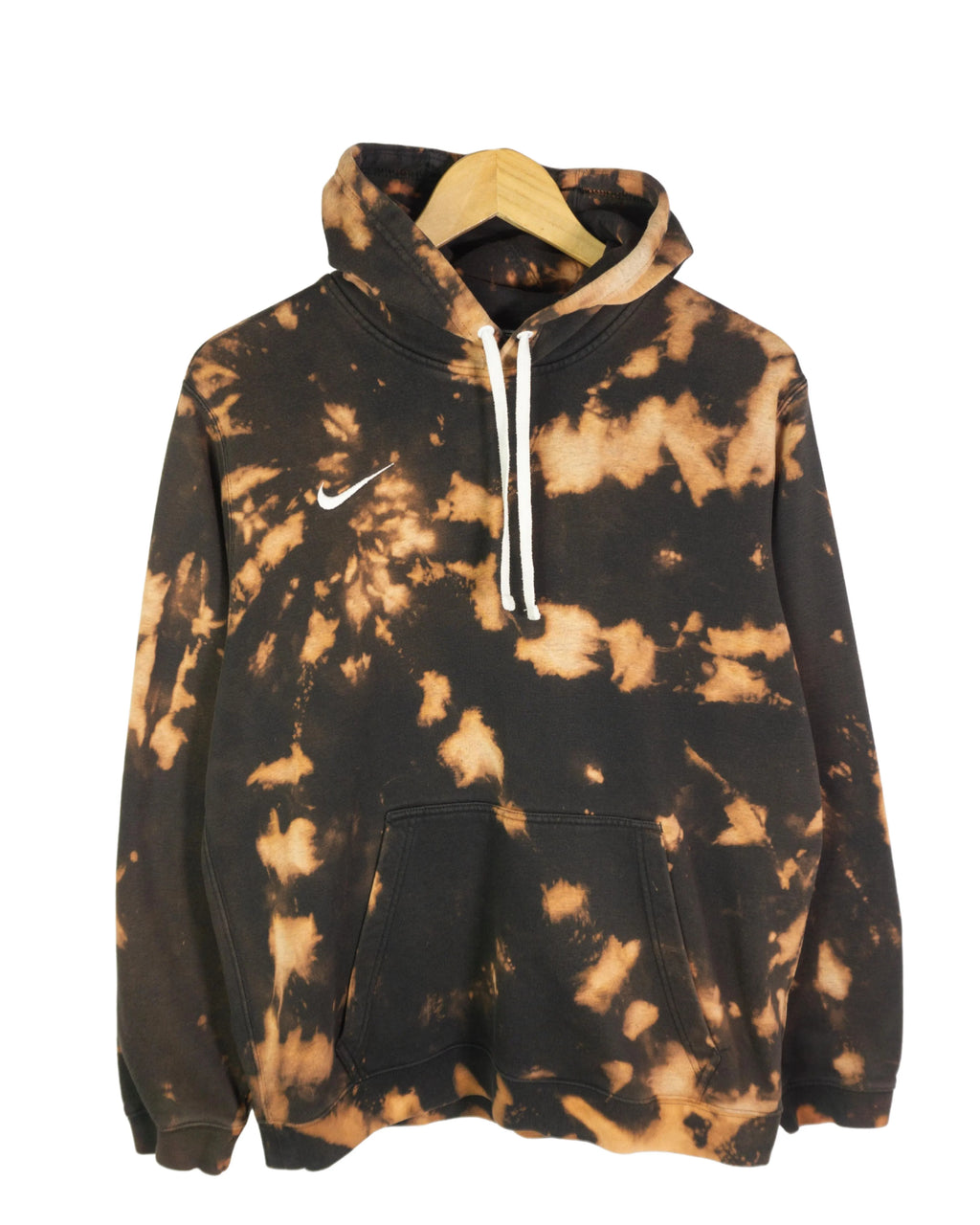 Sudadera Nike tie-dye negro y naranja — Talla L