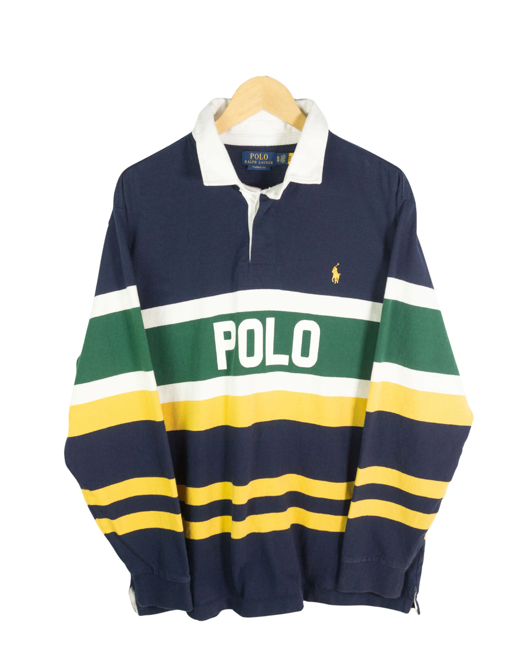 Polo manga larga Ralph Lauren de rayas XL