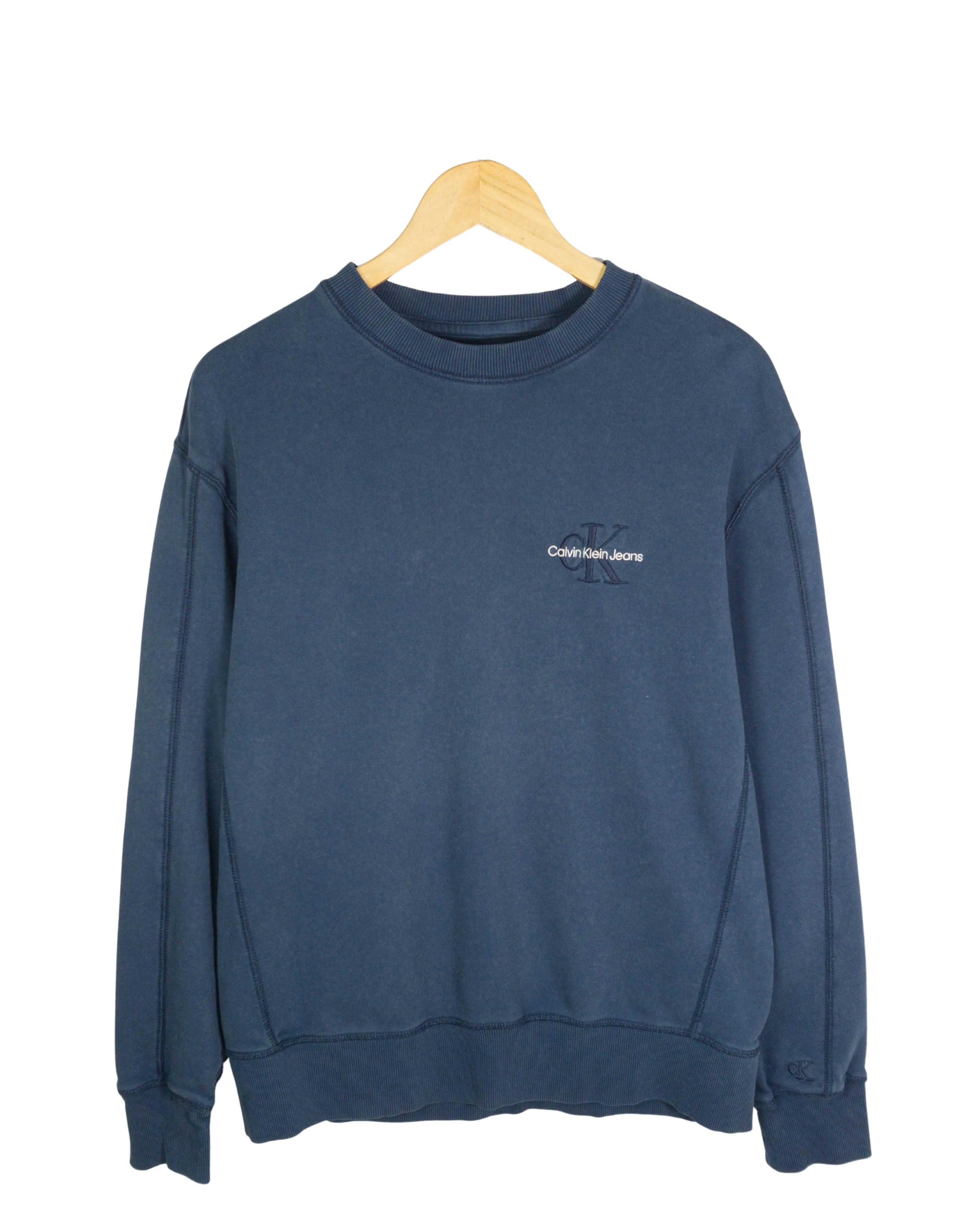 Sudadera bordado Calvin Klein azul marino L