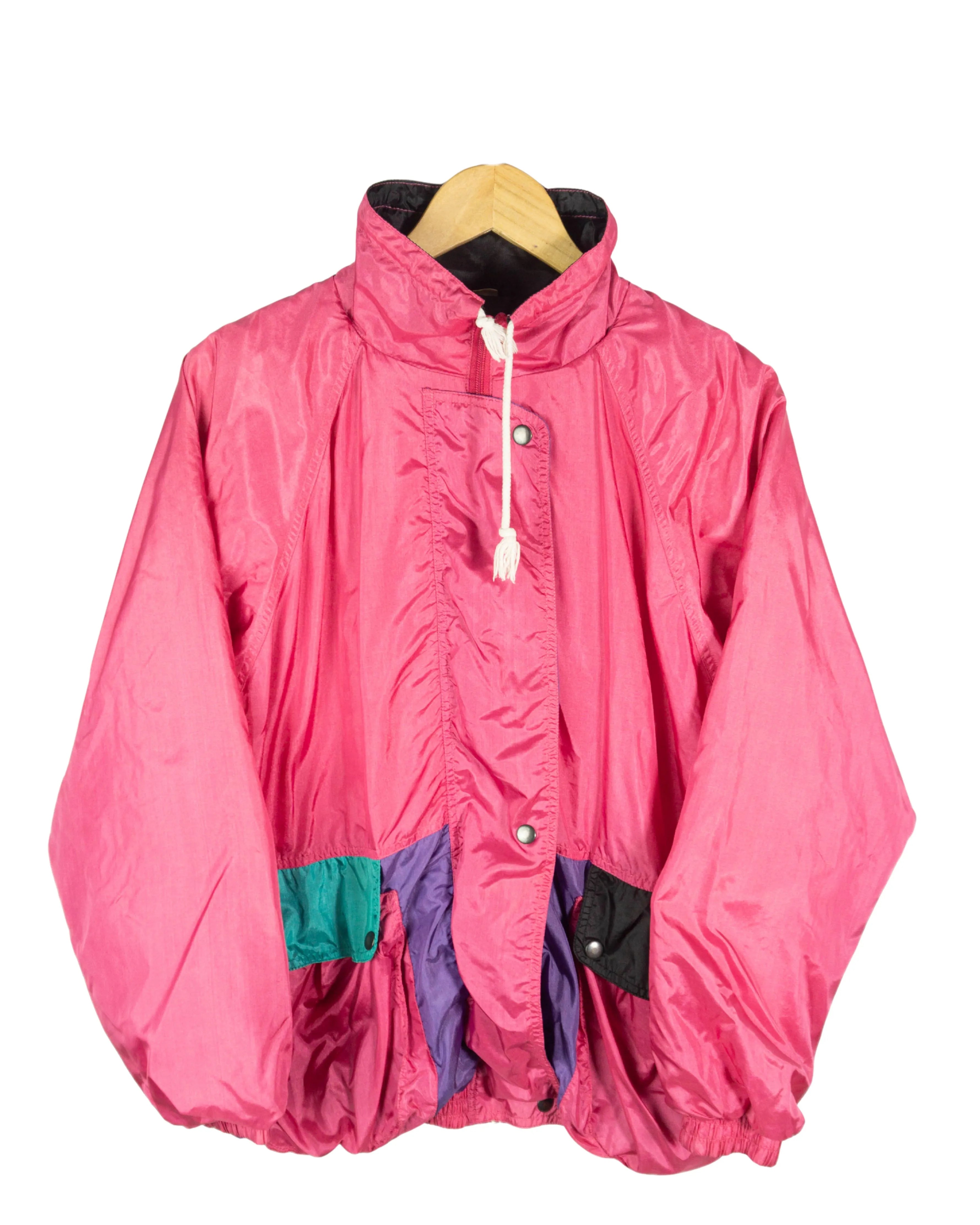 Chaqueta crazy vintage 90s rosa/morado M