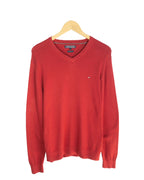 Jersey Tommy Hilfiger Cuello V Rojo — Talla L