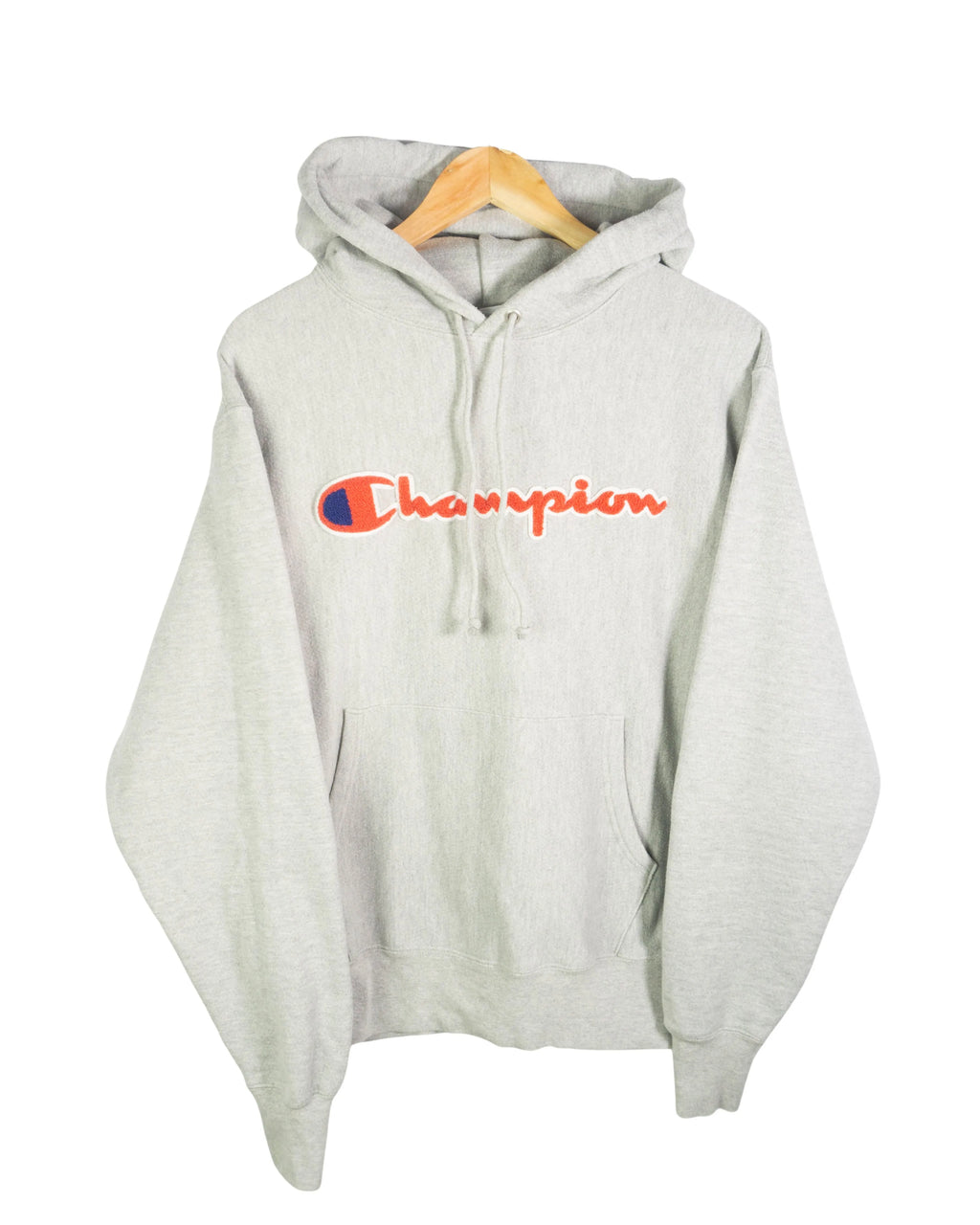 Sudadera Champion Logo Gris — Talla M