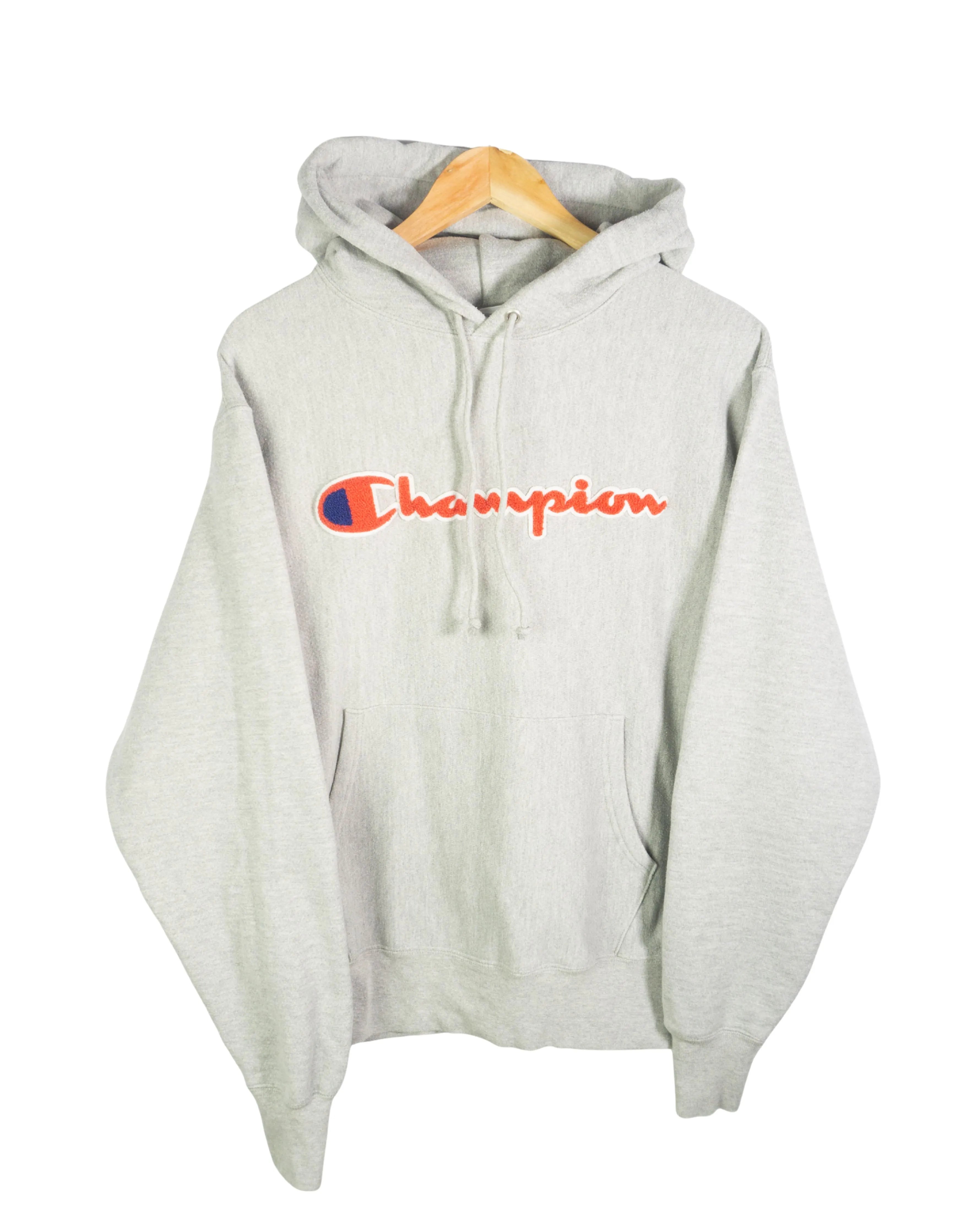 Sudadera Champion Logo Gris — Talla M