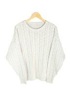 Jersey Punto Trenzado Crudo Vintage 90s — Talla M