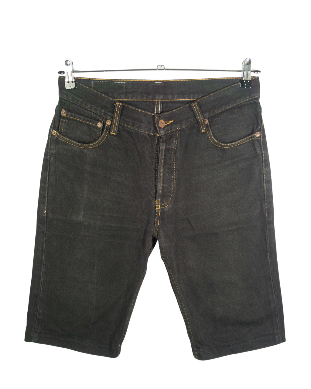 Short Levi's Denim Negro Vintage 90s Costura Naranja — S
