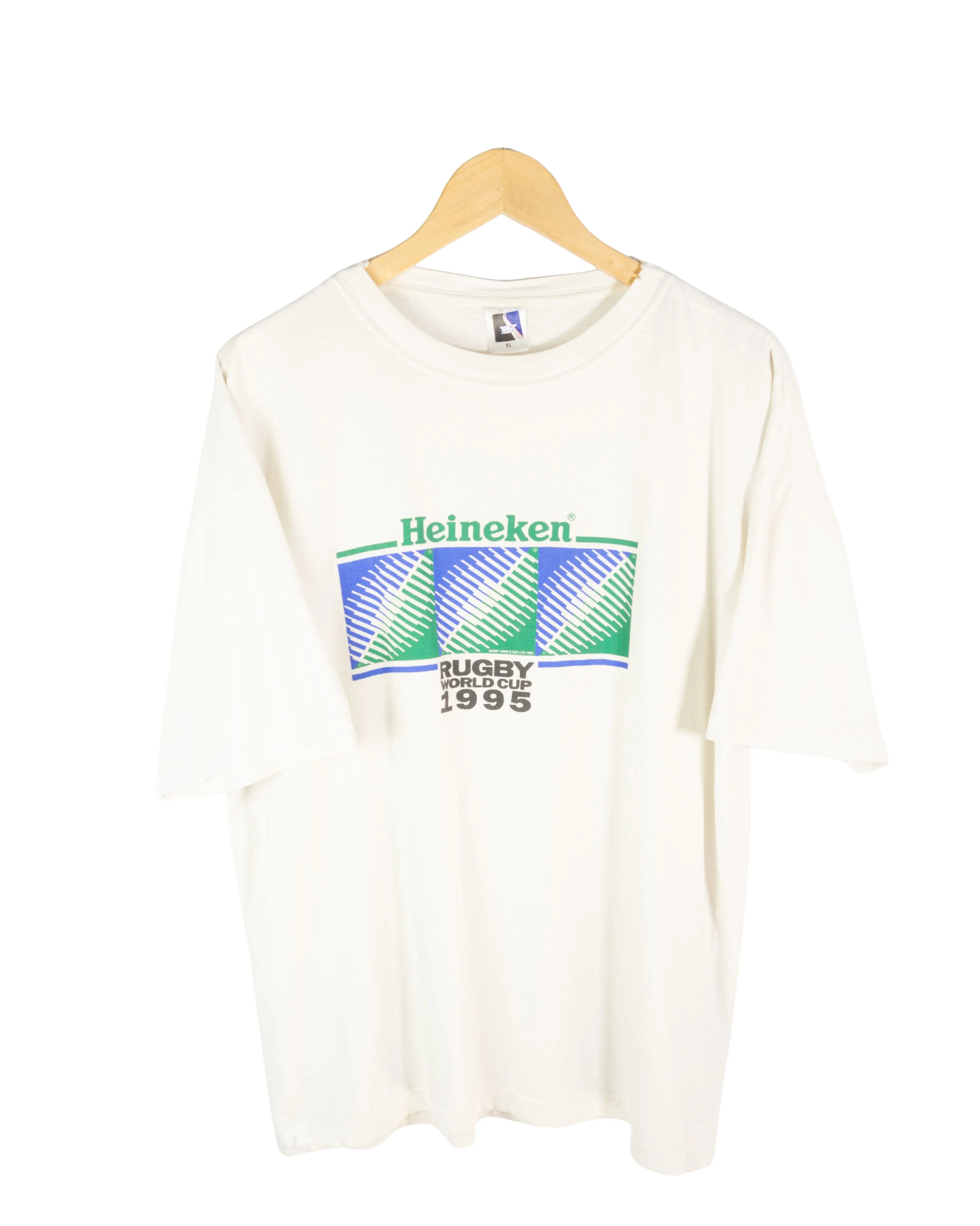 Camiseta Heinken rugby 1995 blanca XL