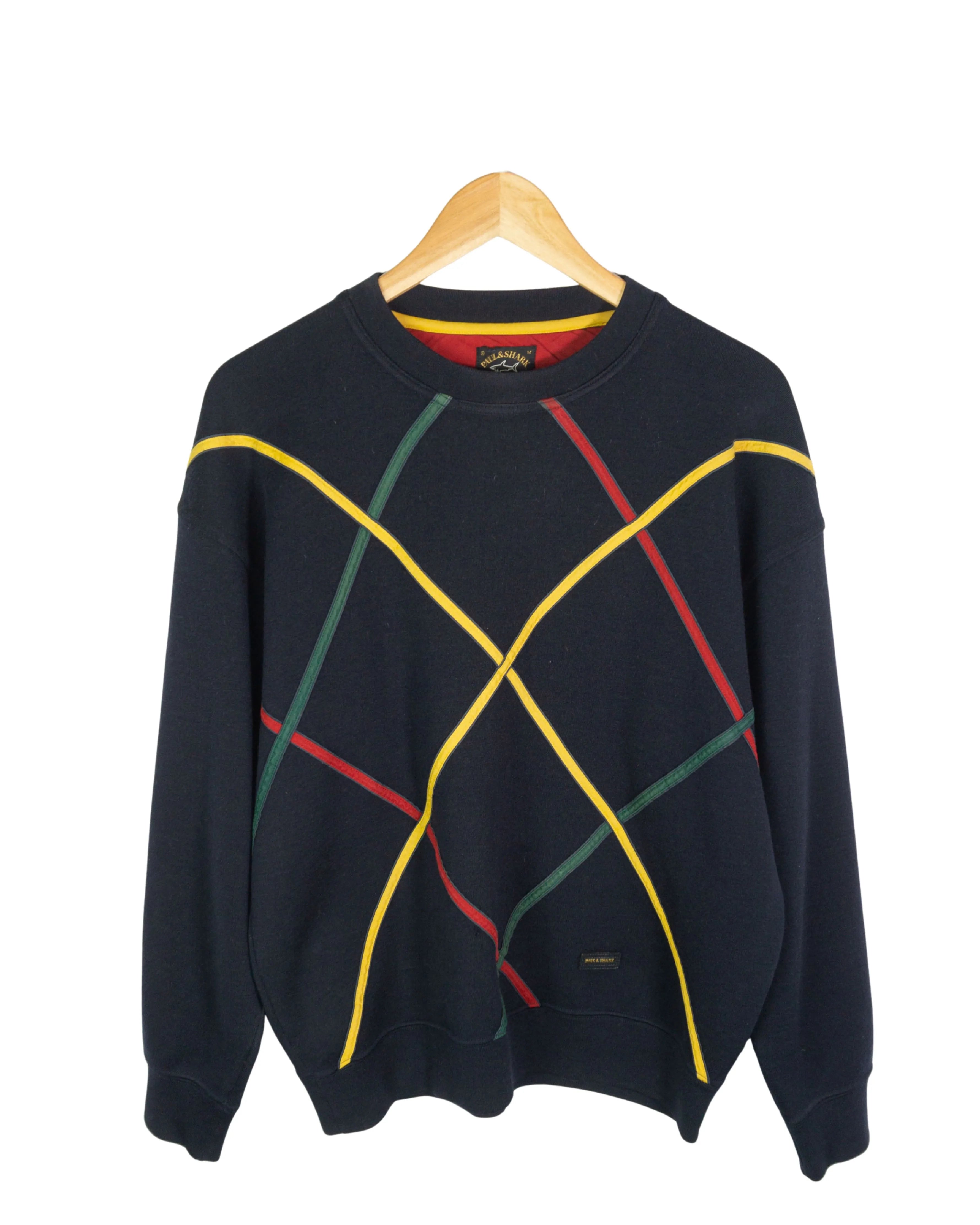 Jersey de lana Paul Shark vintage 90s azul marino M