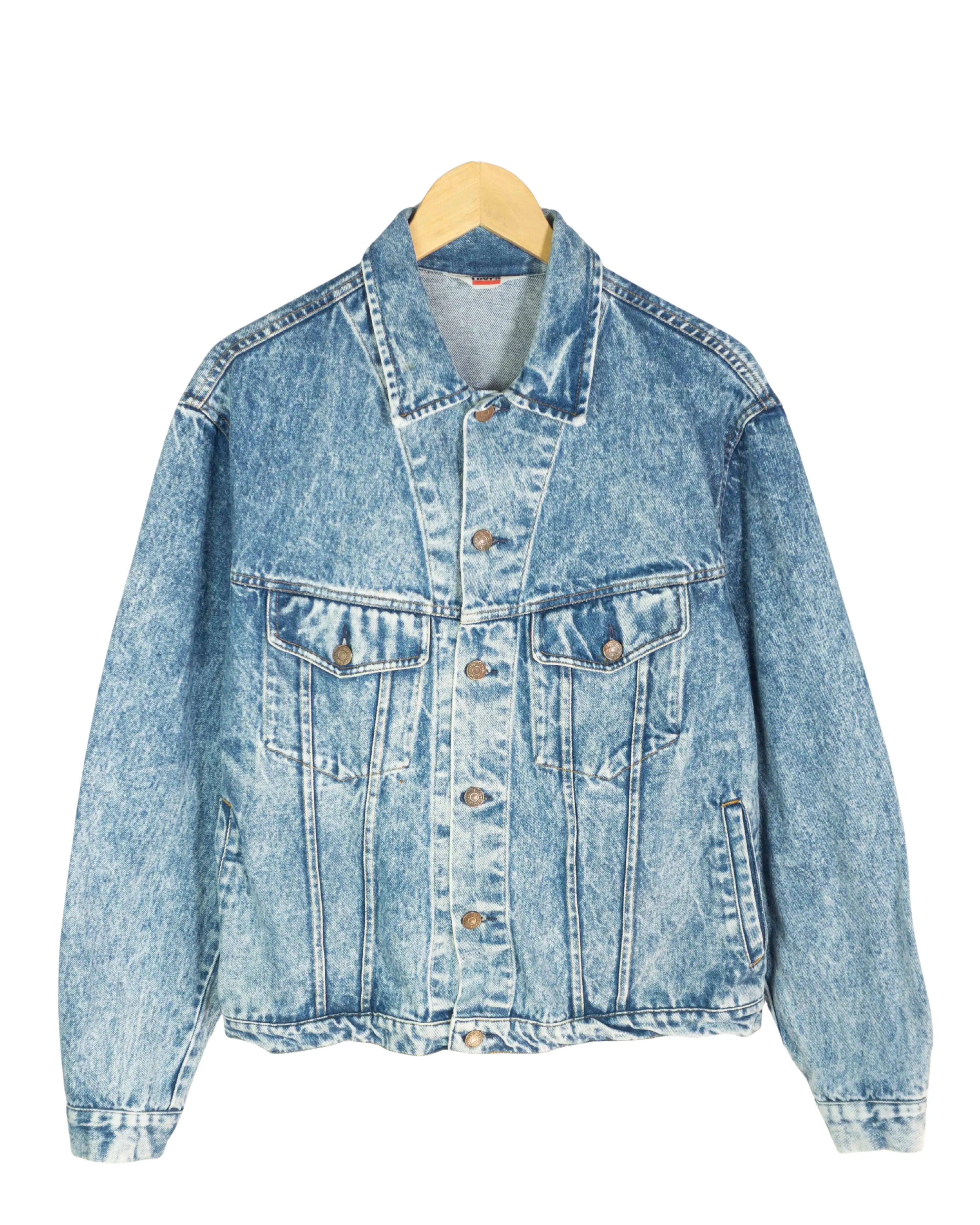 Chaqueta Denim Levi's Acid Wash Vintage 80s — Talla M