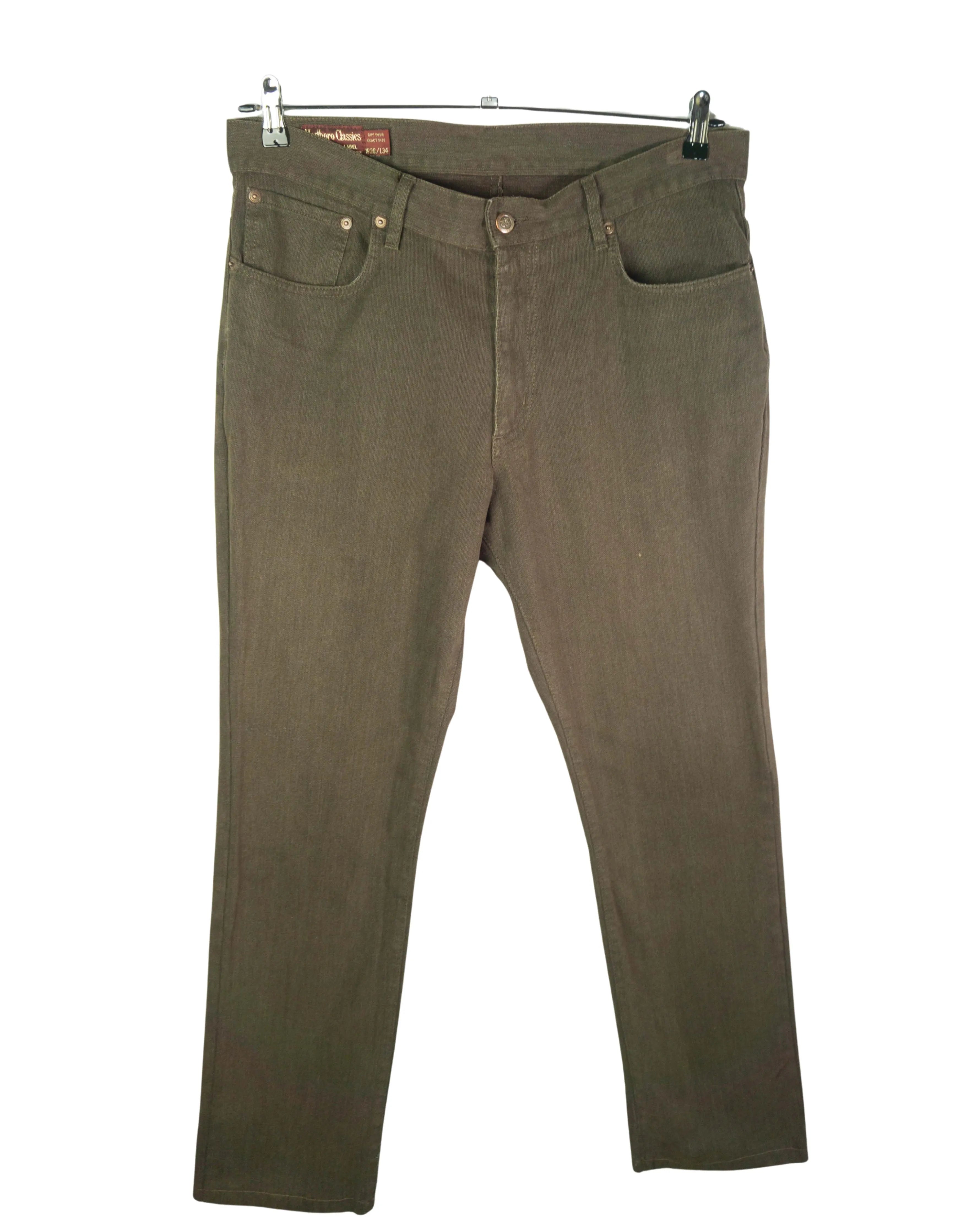 Pantalón Marlboro Classics Verde Oliva Vintage 90s — Talla W36
