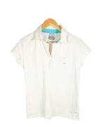 Polo Nike Blanco Detalle Turquesa Mujer — Talla L